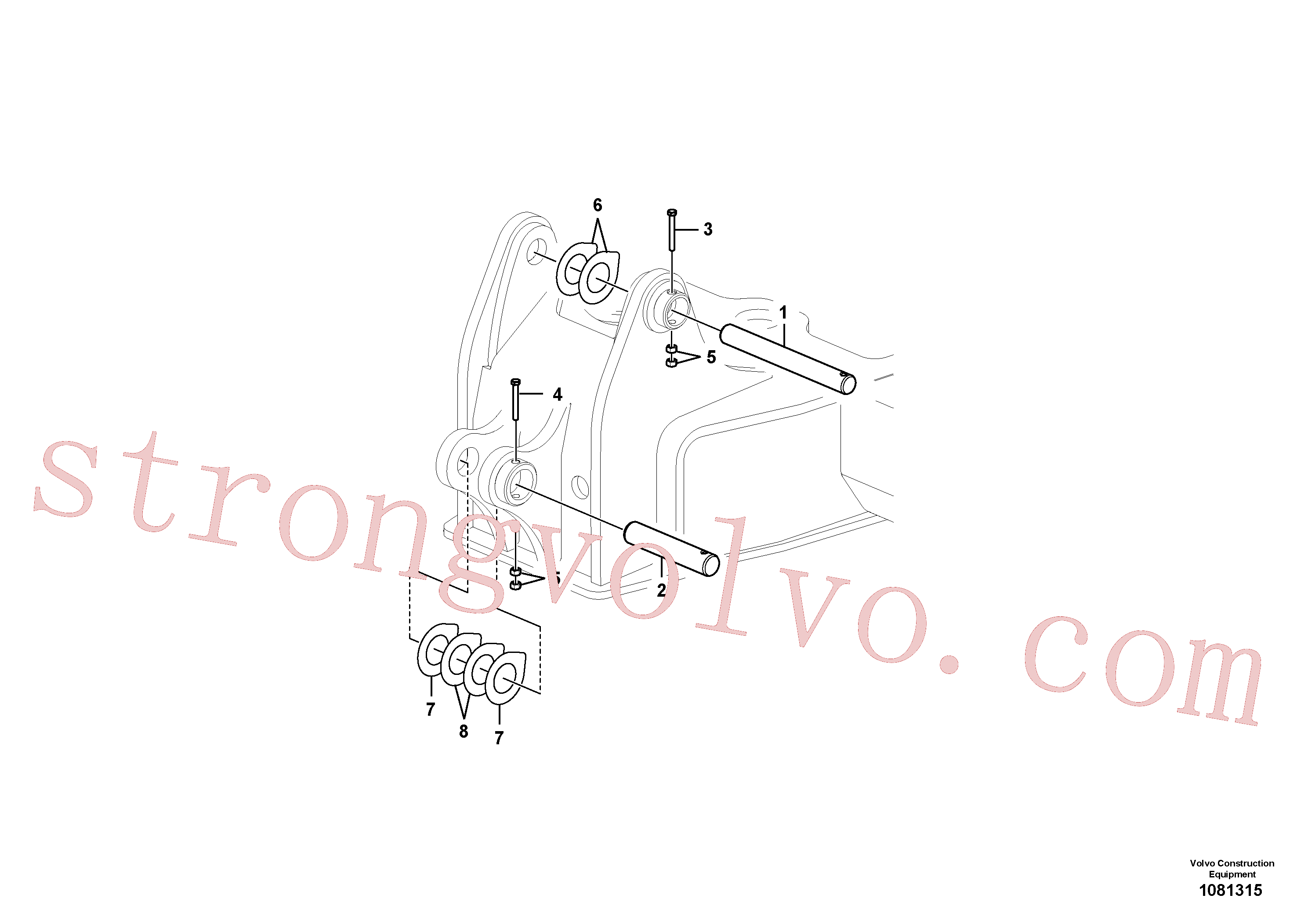 SA1171-30620 Volvo Tirantes para a lança(1081315 Montagem)