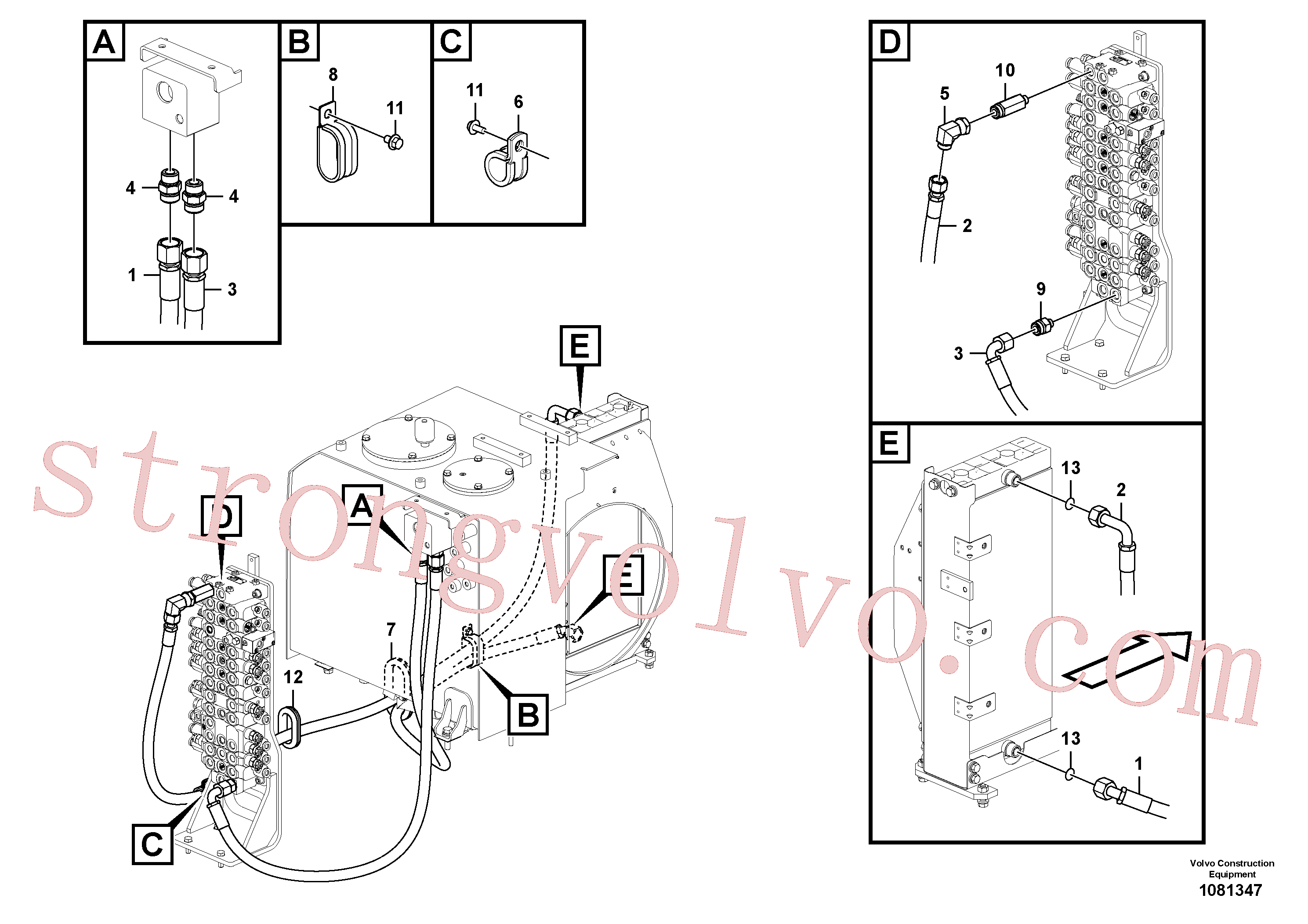 VOE14597798 Volvo Sistema hidráulico, tanque hidráulico para o refrigerador de óleo hidráulico(1081347 Montagem)