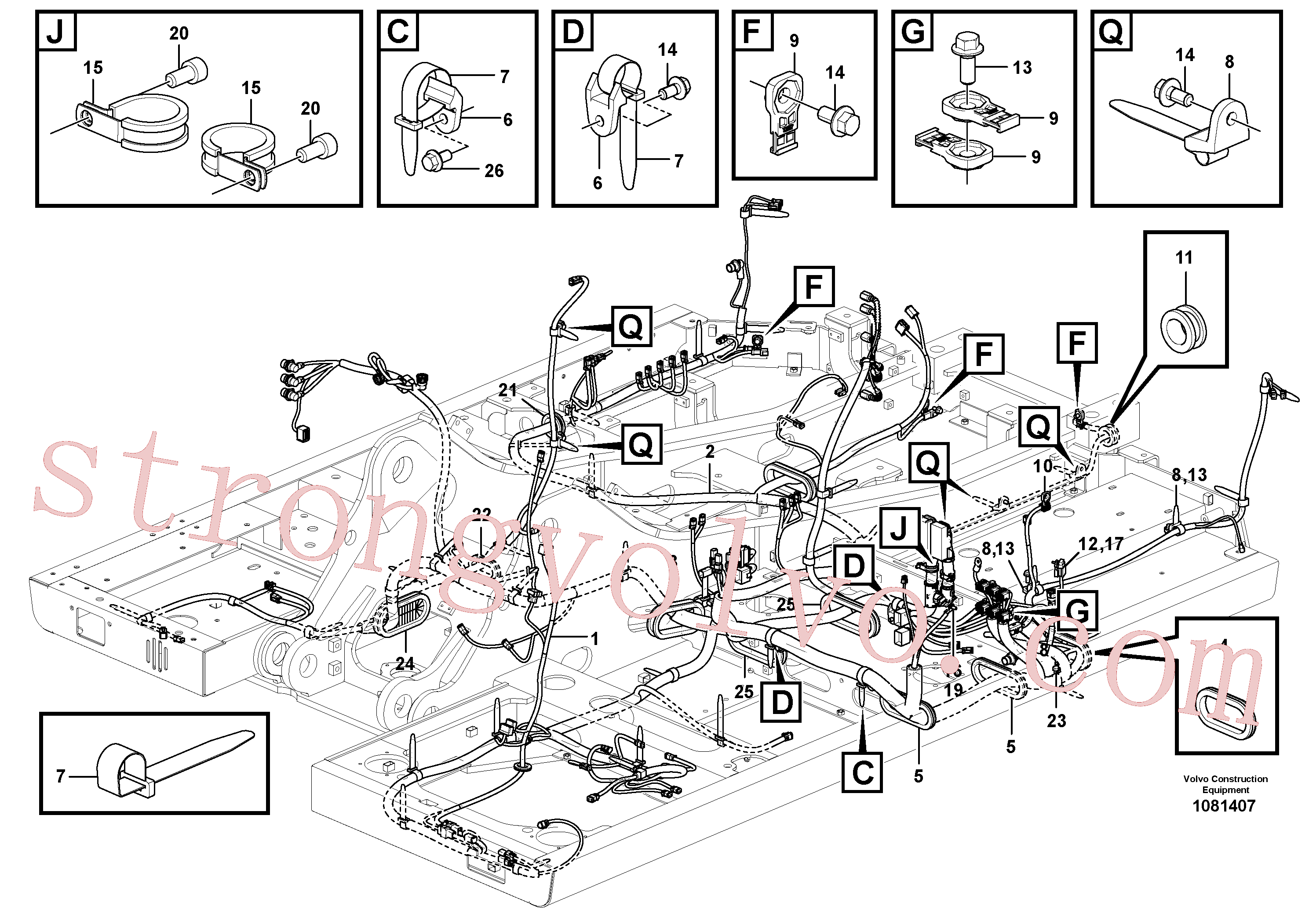 VOE14882860 Volvo Cablagem principal(1081407 Montagem)