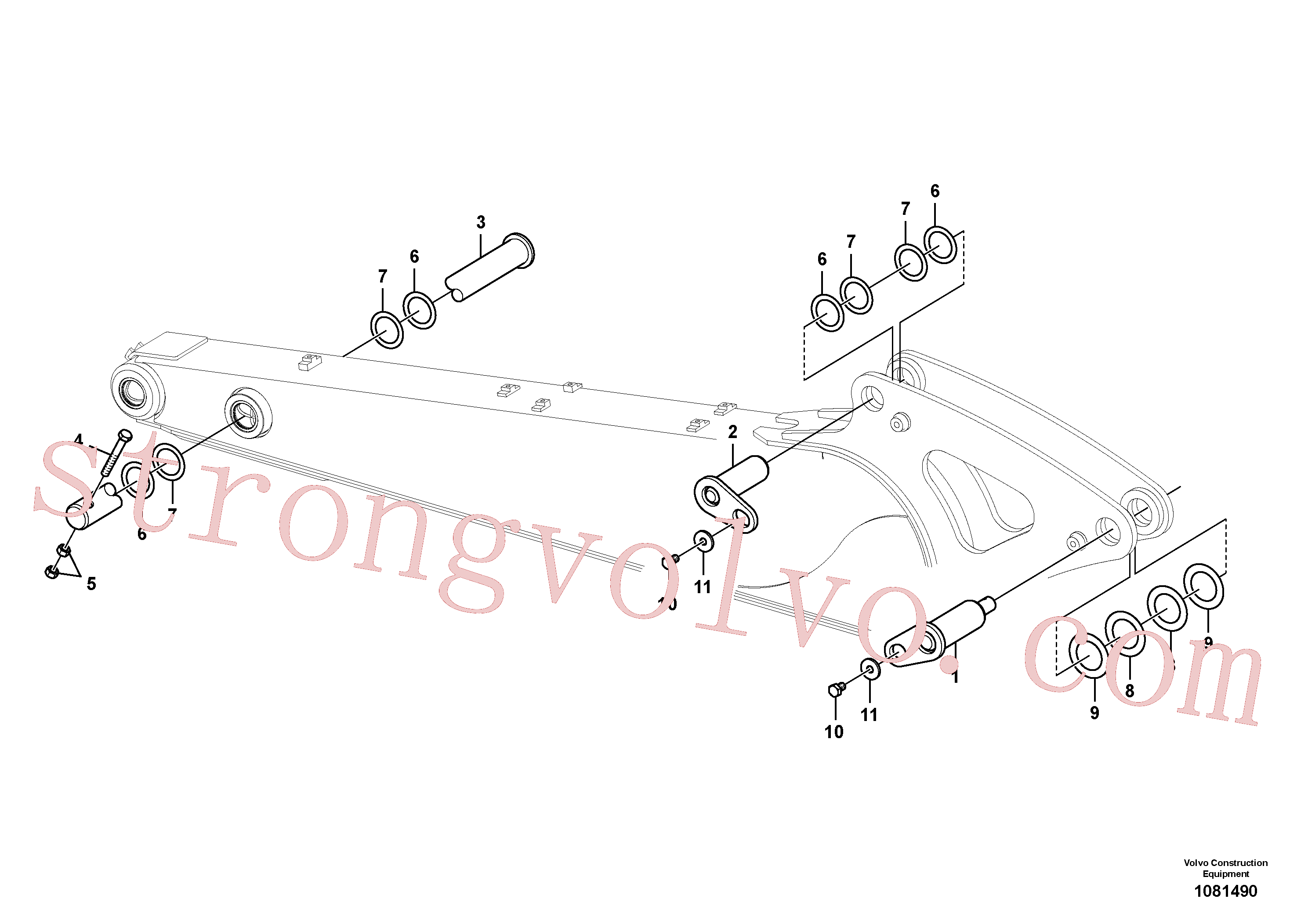 VOE14556290 Volvo Elos do braço de afundamento(1081490 Montagem)