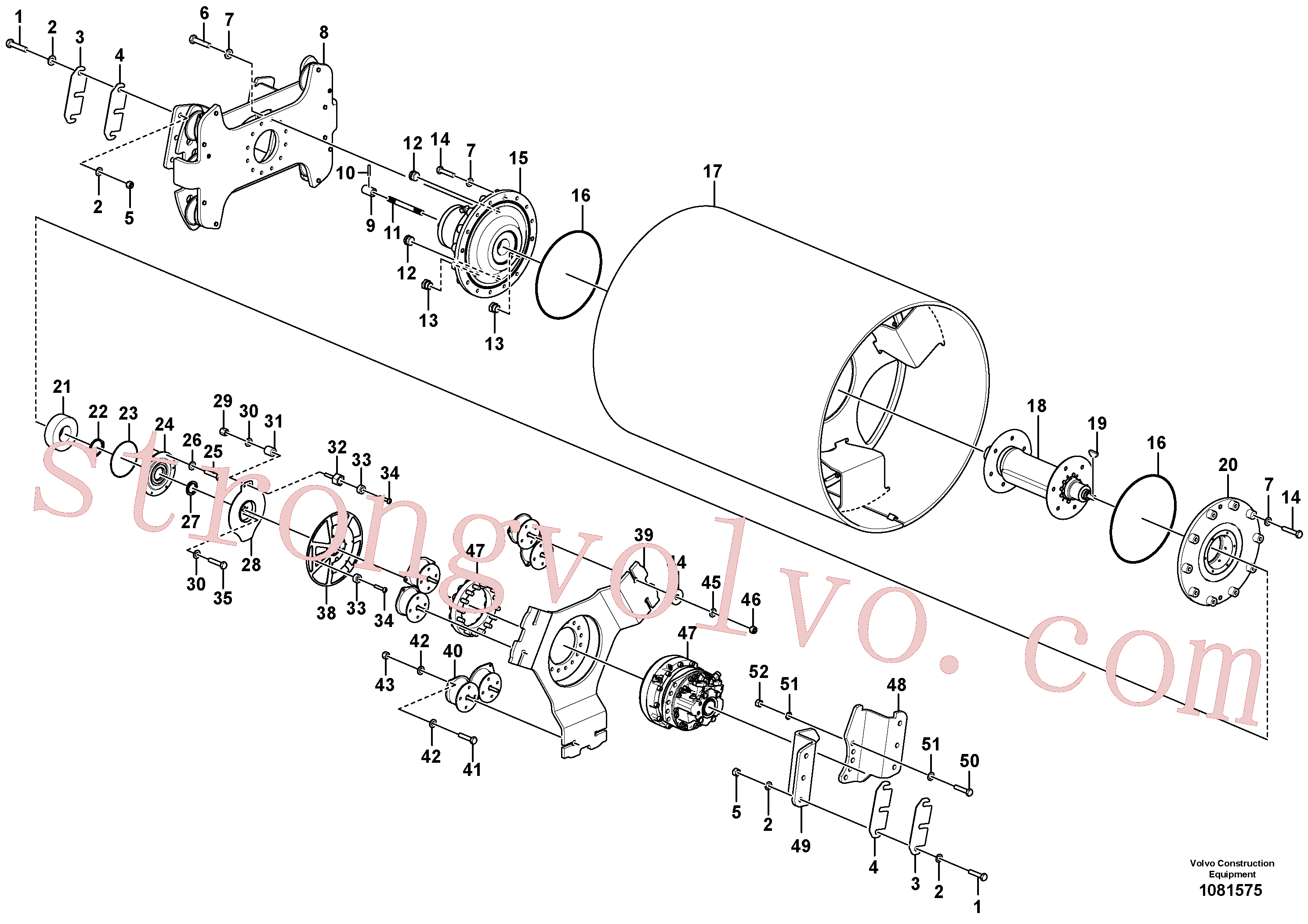 RM96719083 Volvo Conjunto do tambor(1081575 Montagem)
