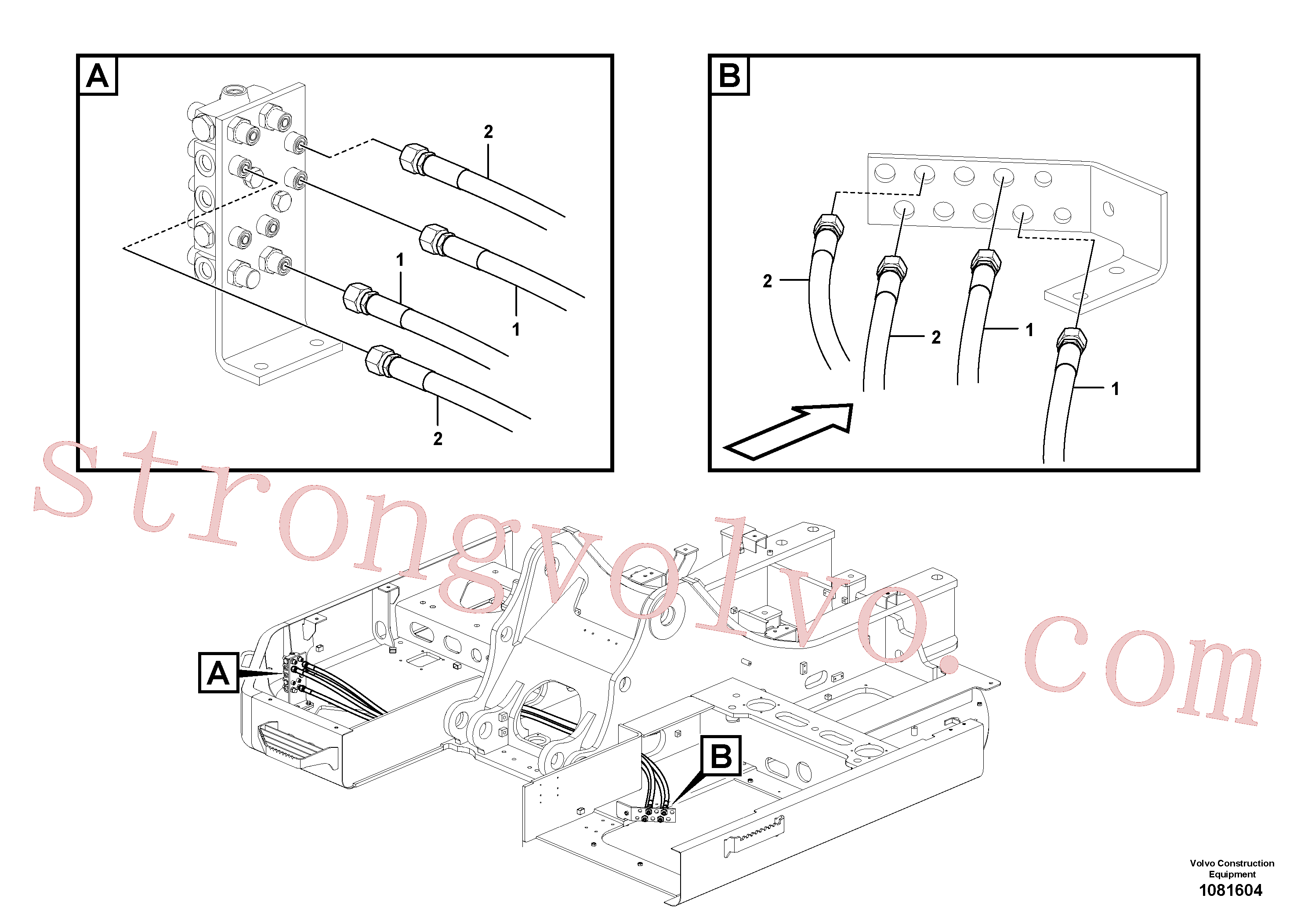 VOE938327 Volvo Sistema servomotor, mudança da função da alavanca(1081604 Montagem)