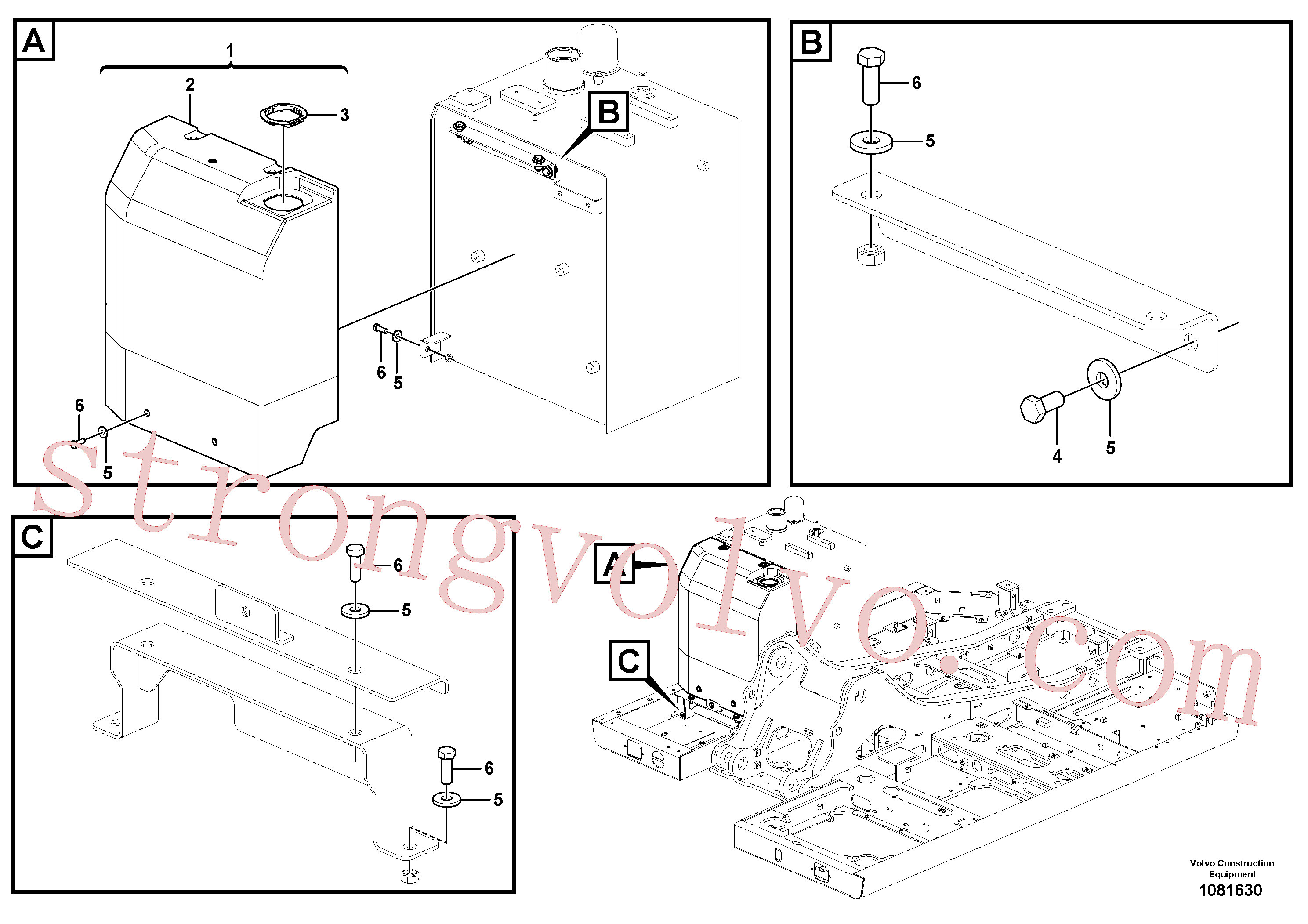 VOE993426 Volvo Cobertura dianteira(1081630 Montagem)
