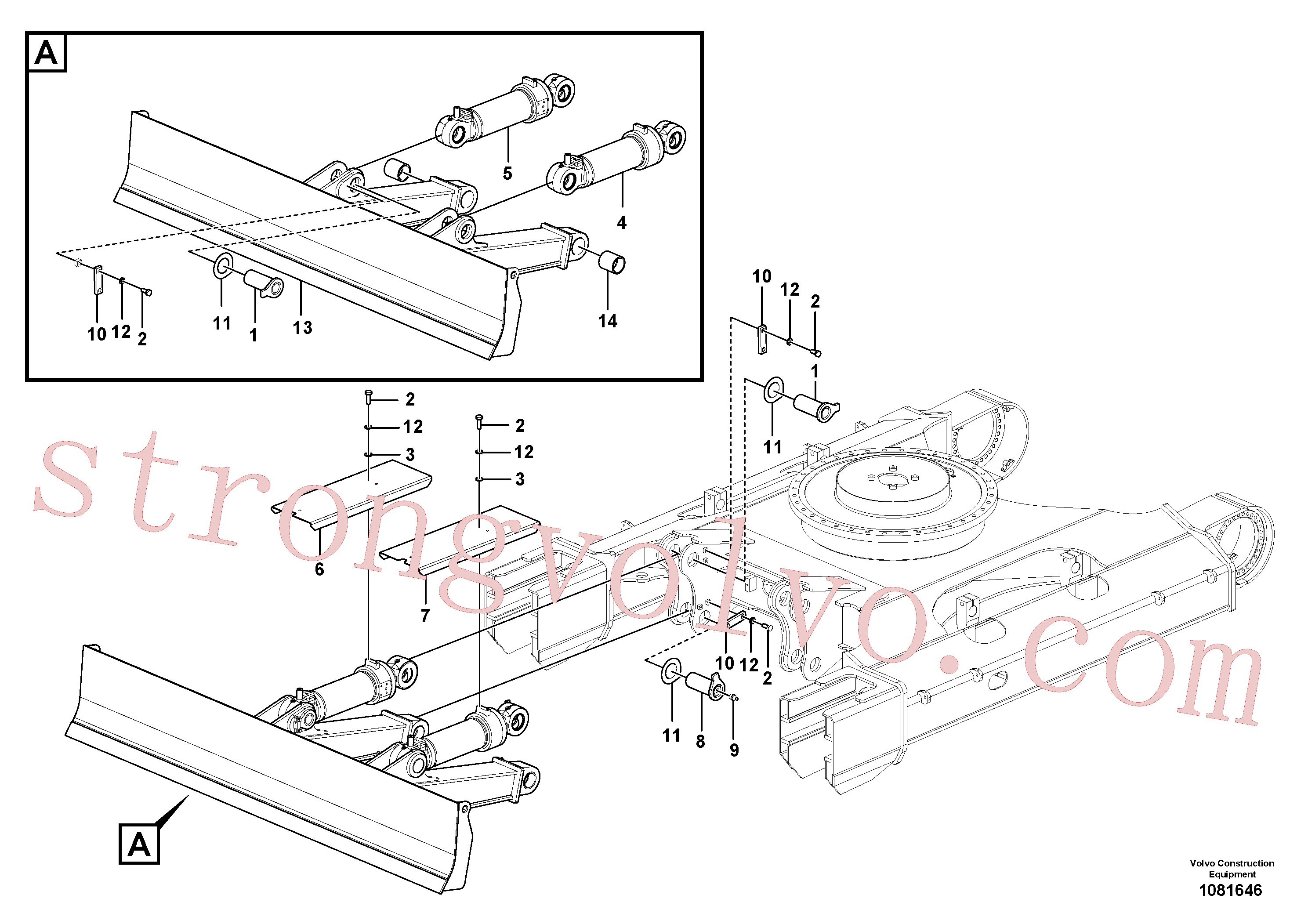 VOE14514388 Volvo Lâmina niveladora(1081646 Montagem)
