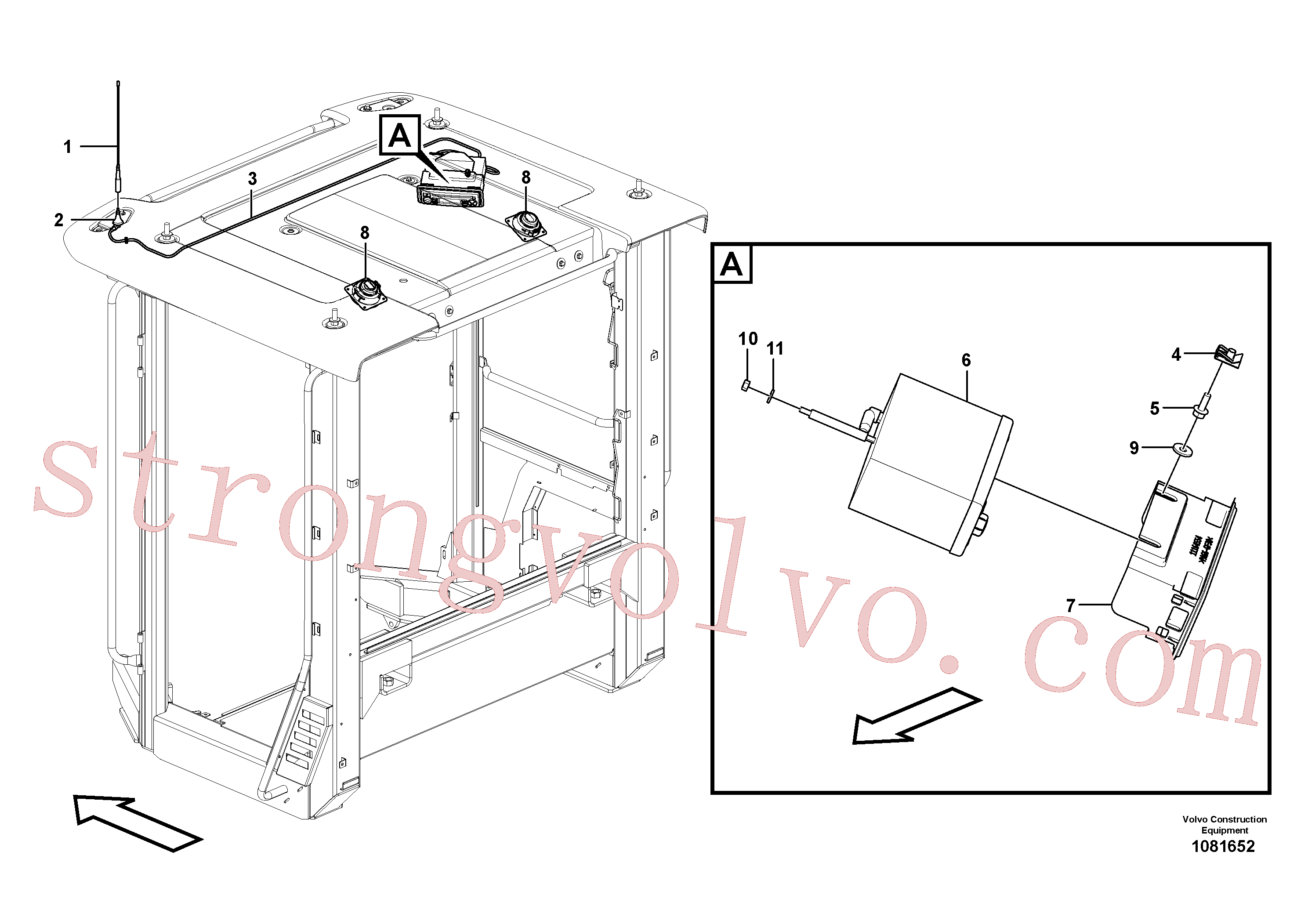 VOE13940090 Volvo Instalação de rádio(1081652 Montagem)