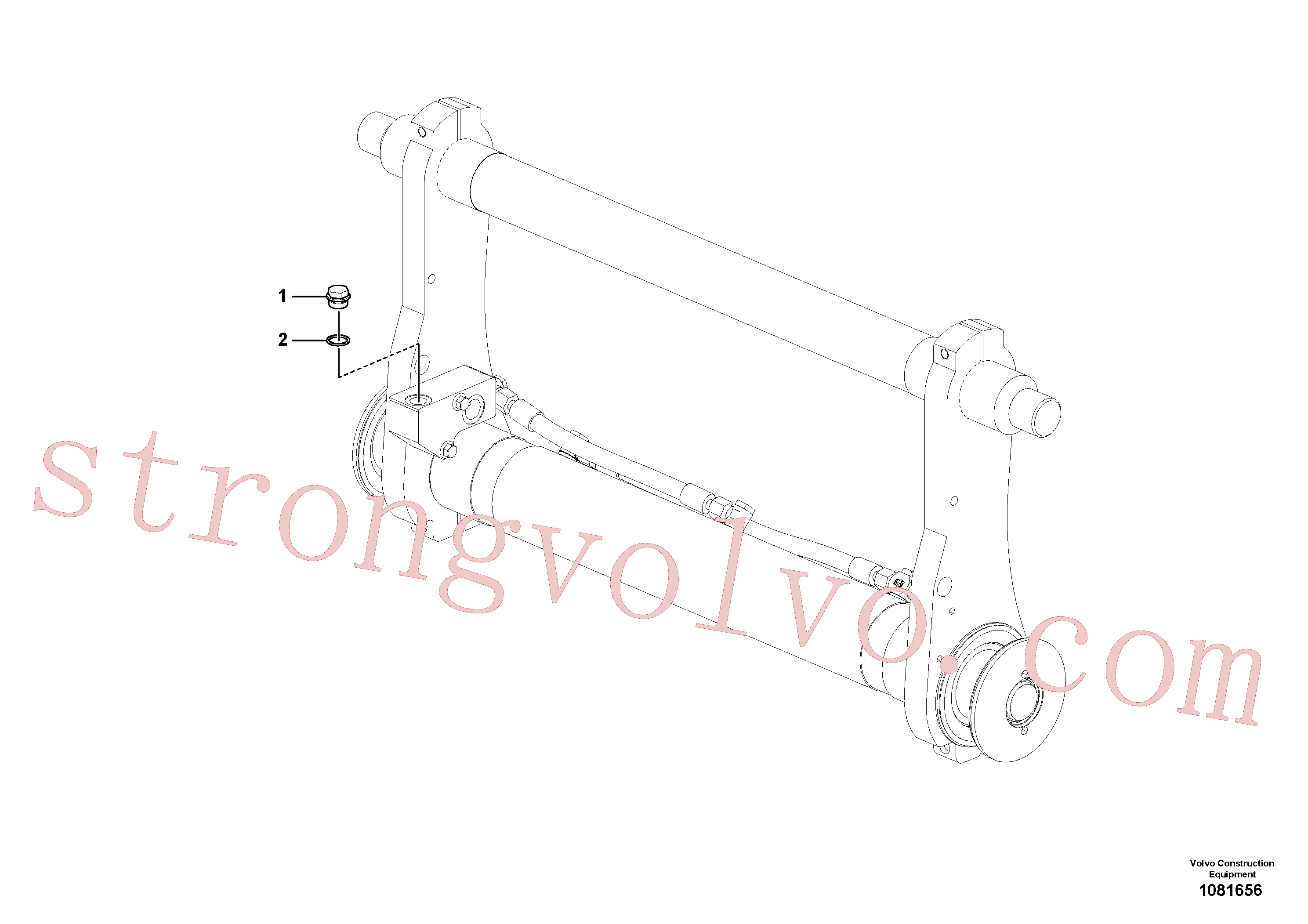 ZM7099401 Volvo Placa de montagem dos acoplamentos - mudança rápida, hidráulico(1081656 Montagem)