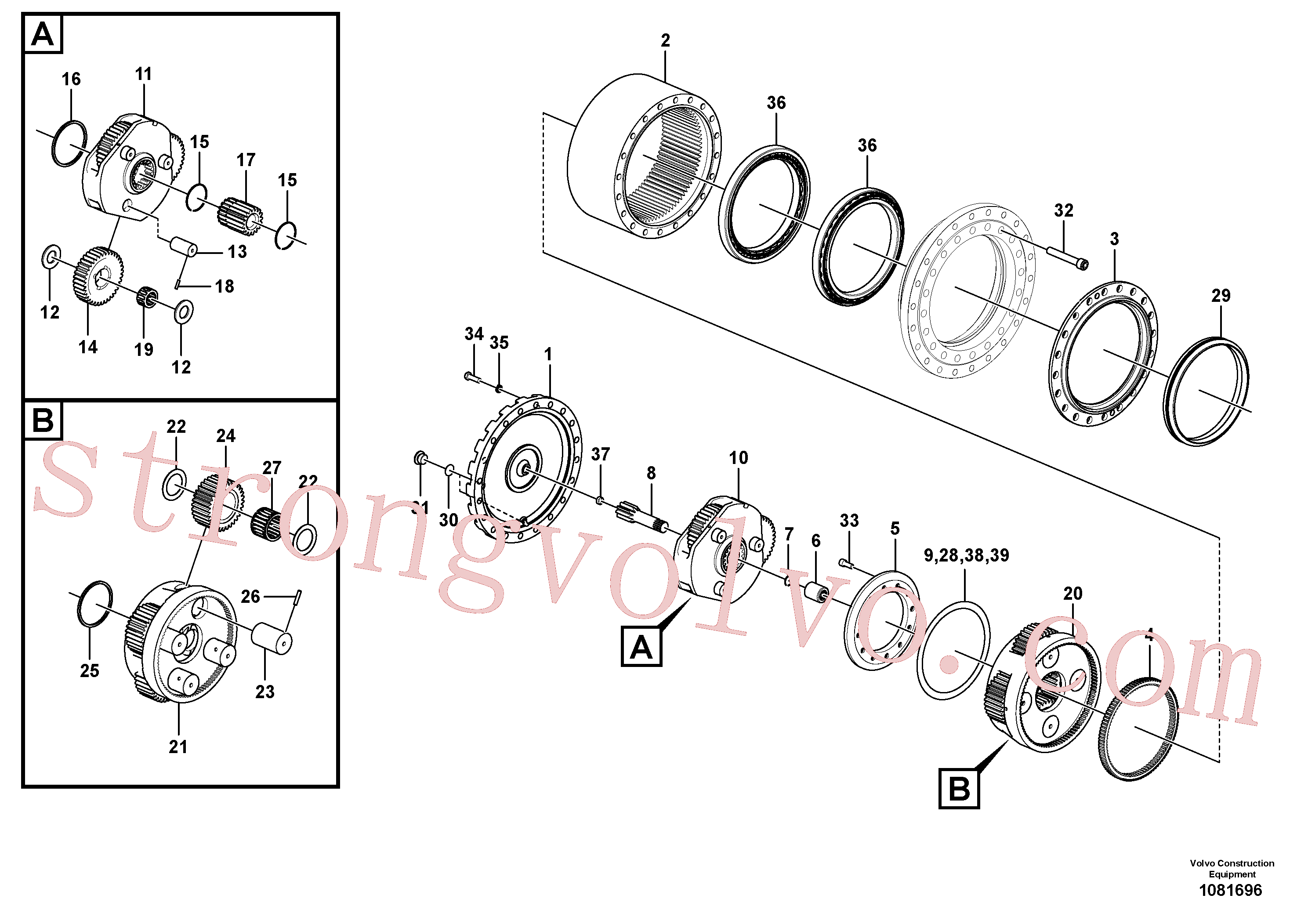 SA7117-15230 Volvo Caixa de ferramentas de estrada(1081696 Montagem)