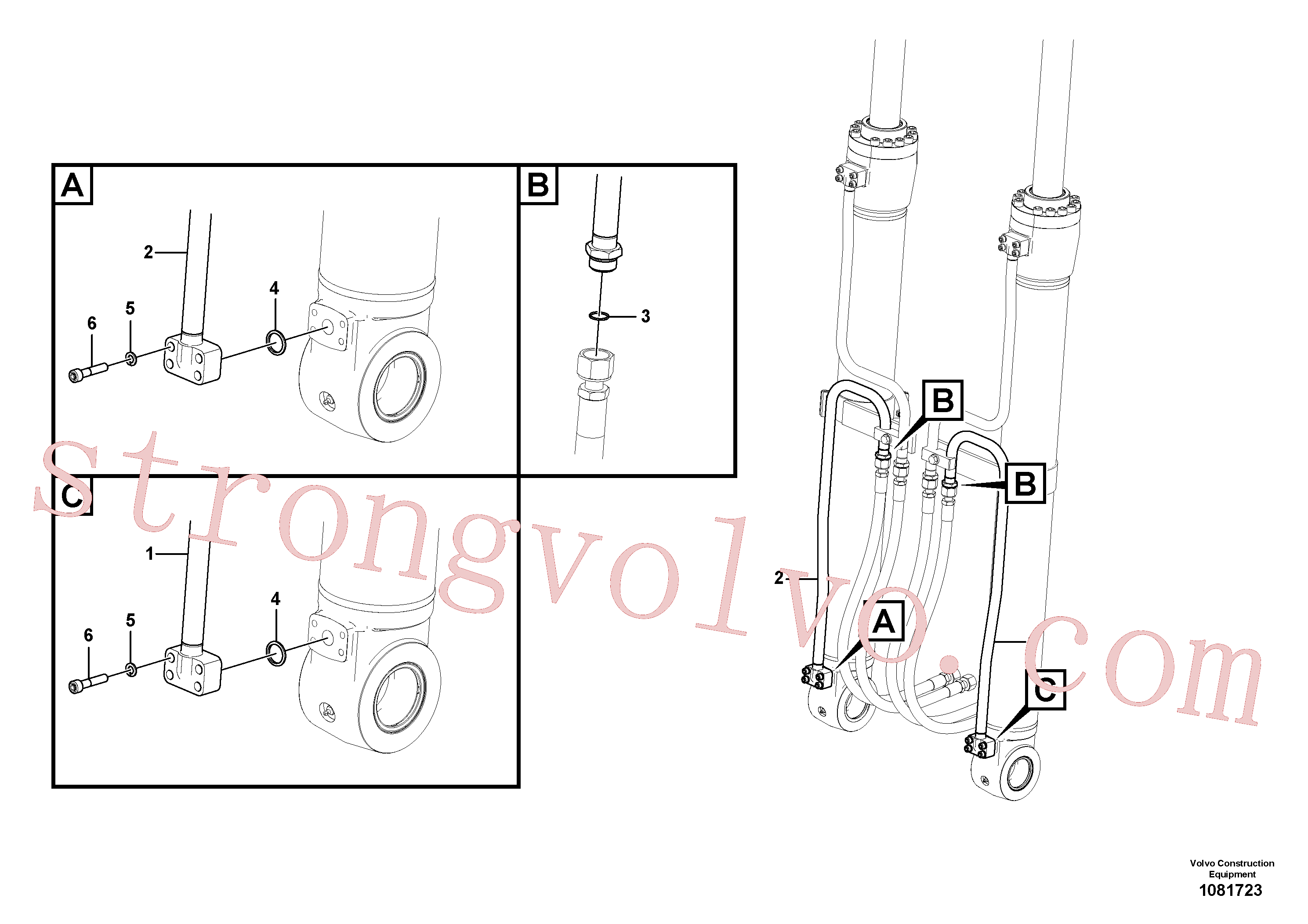 VOE14677089 Tubo Inscreva-se para Volvo Acessórios para escavadeira