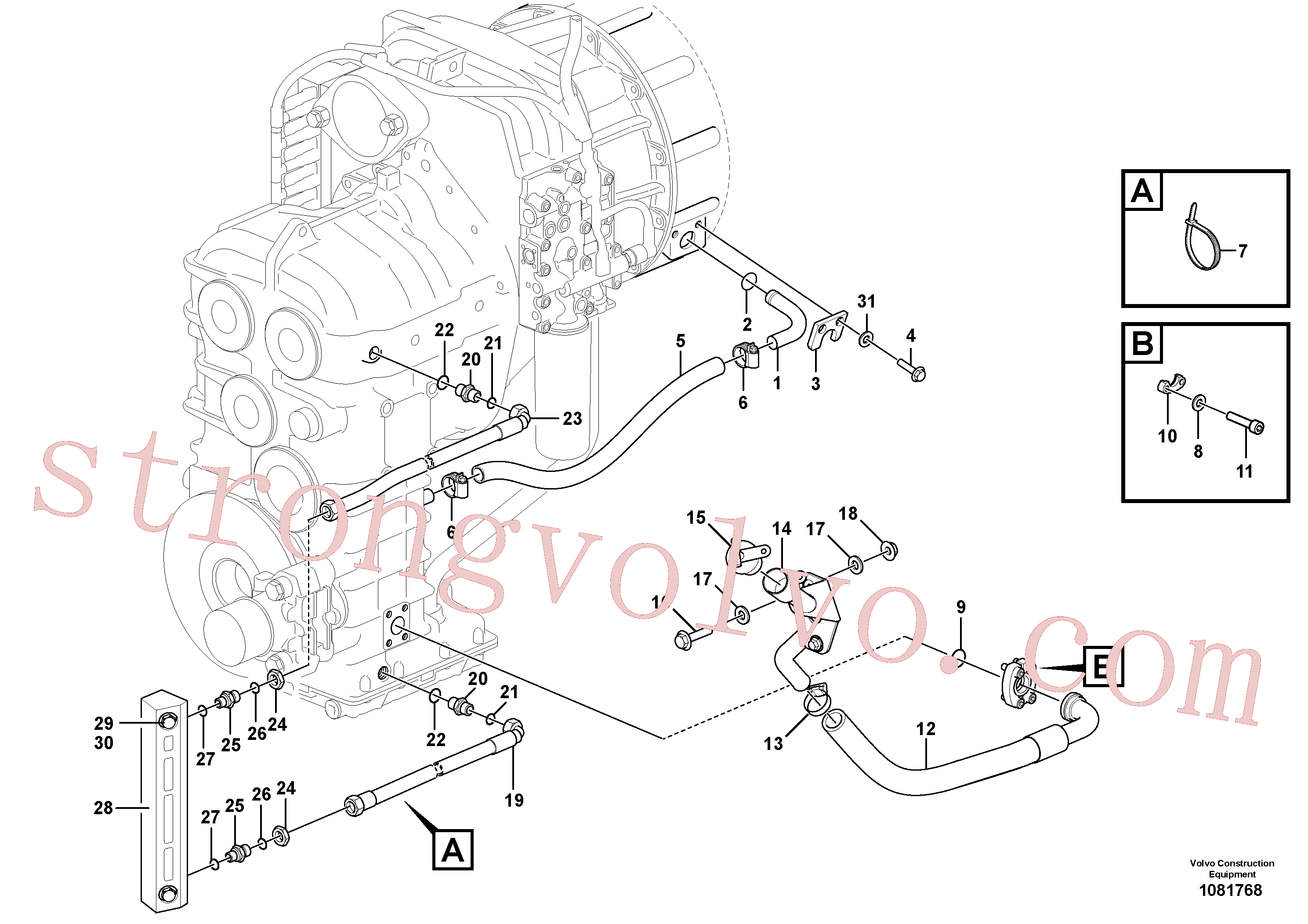 VOE15800862 Volvo Dispositivo de enchimento de óleo(1081768 Montagem)
