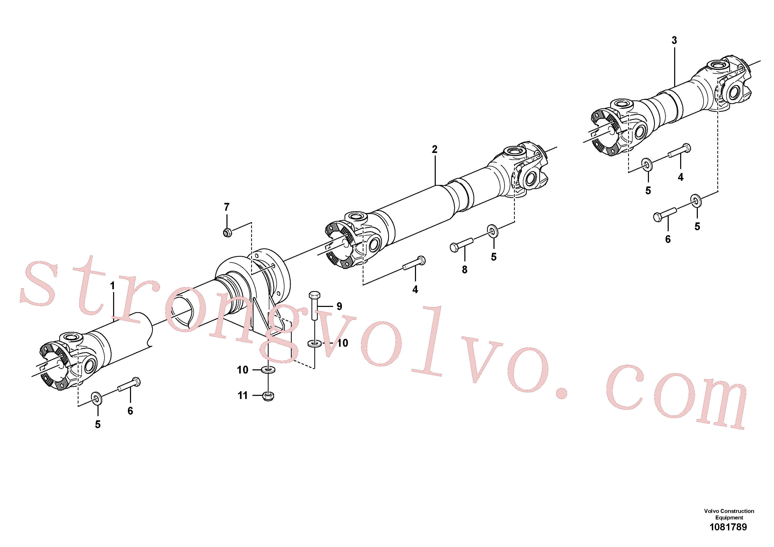 VOE992056 Volvo Veios propulsores com acessórios(1081789 Montagem)