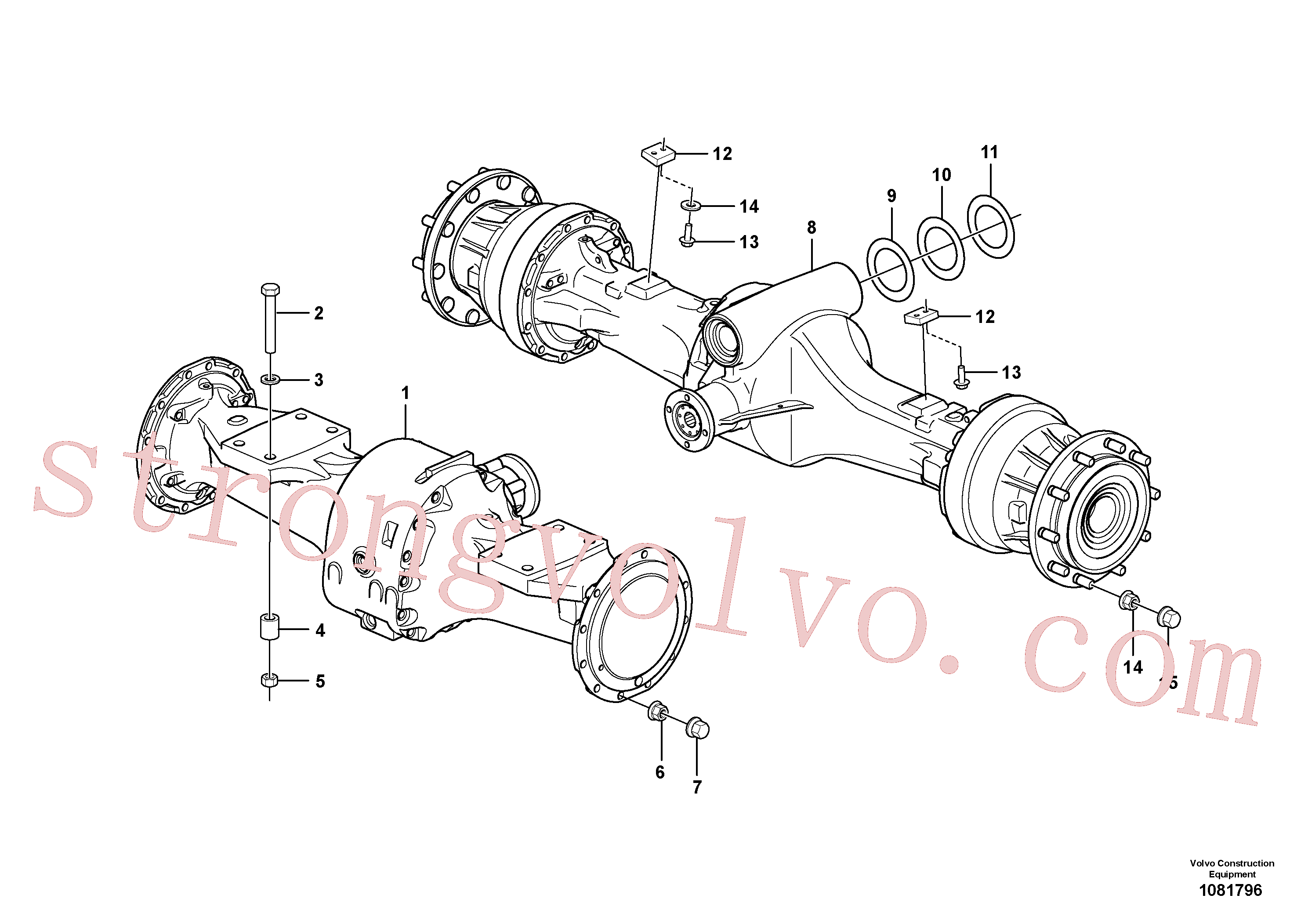 VOE56092 Eixo planetário Inscreva-se para Volvo Acessórios para escavadeira