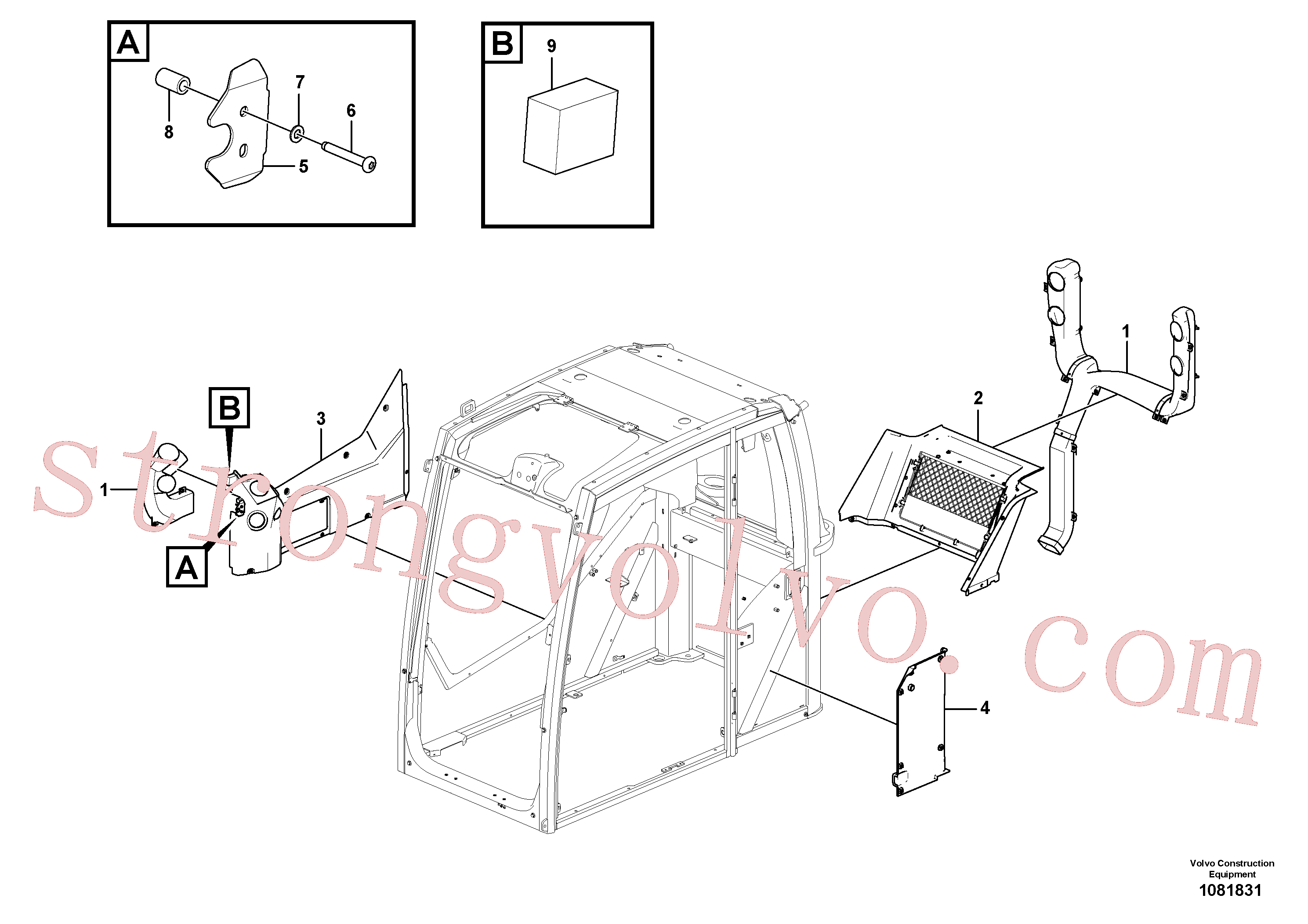 VOE971310 Volvo Componentes internos(1081831 Montagem)