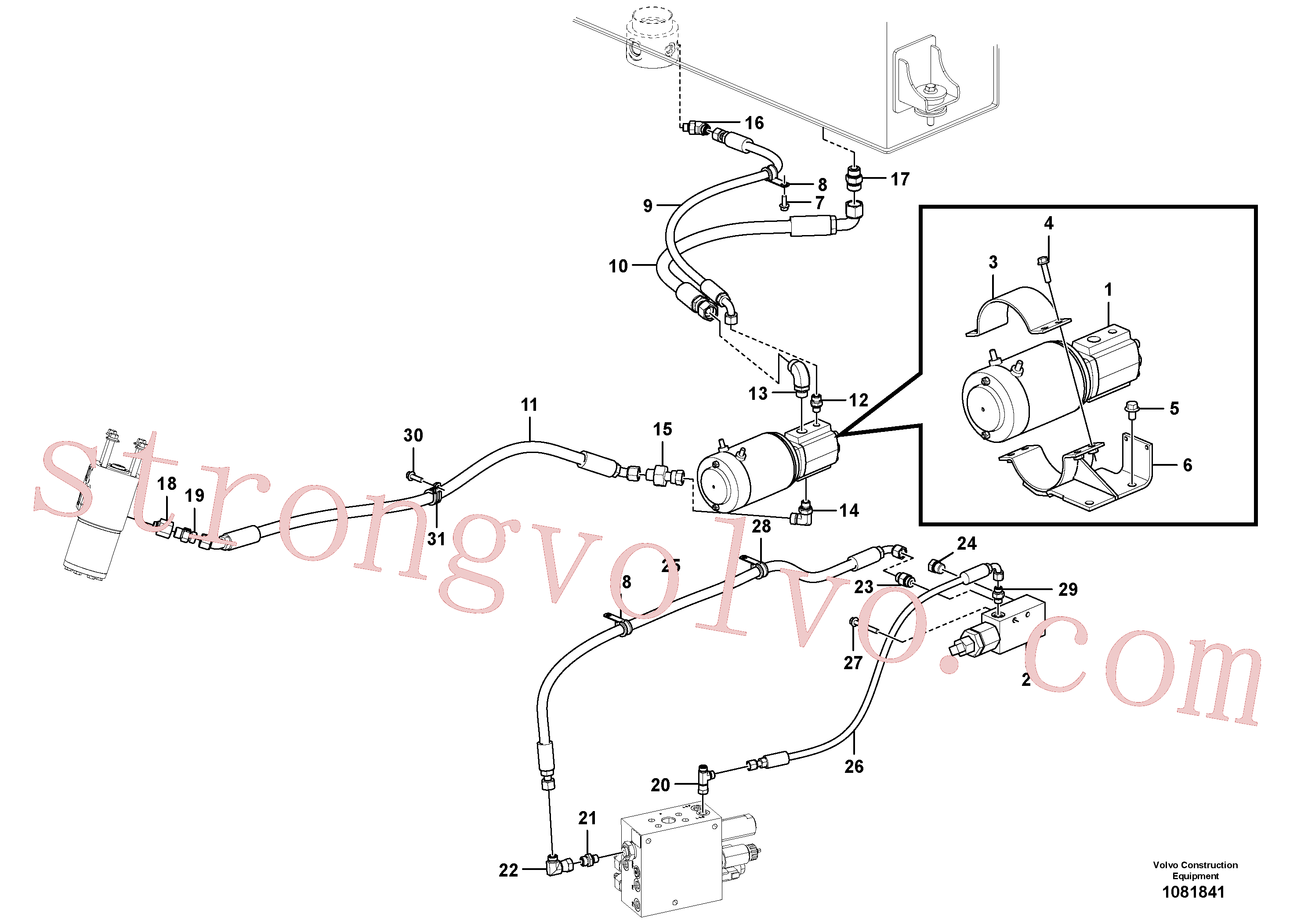 VOE936538 Volvo Sistema de direcção auxiliar(1081841 Montagem)