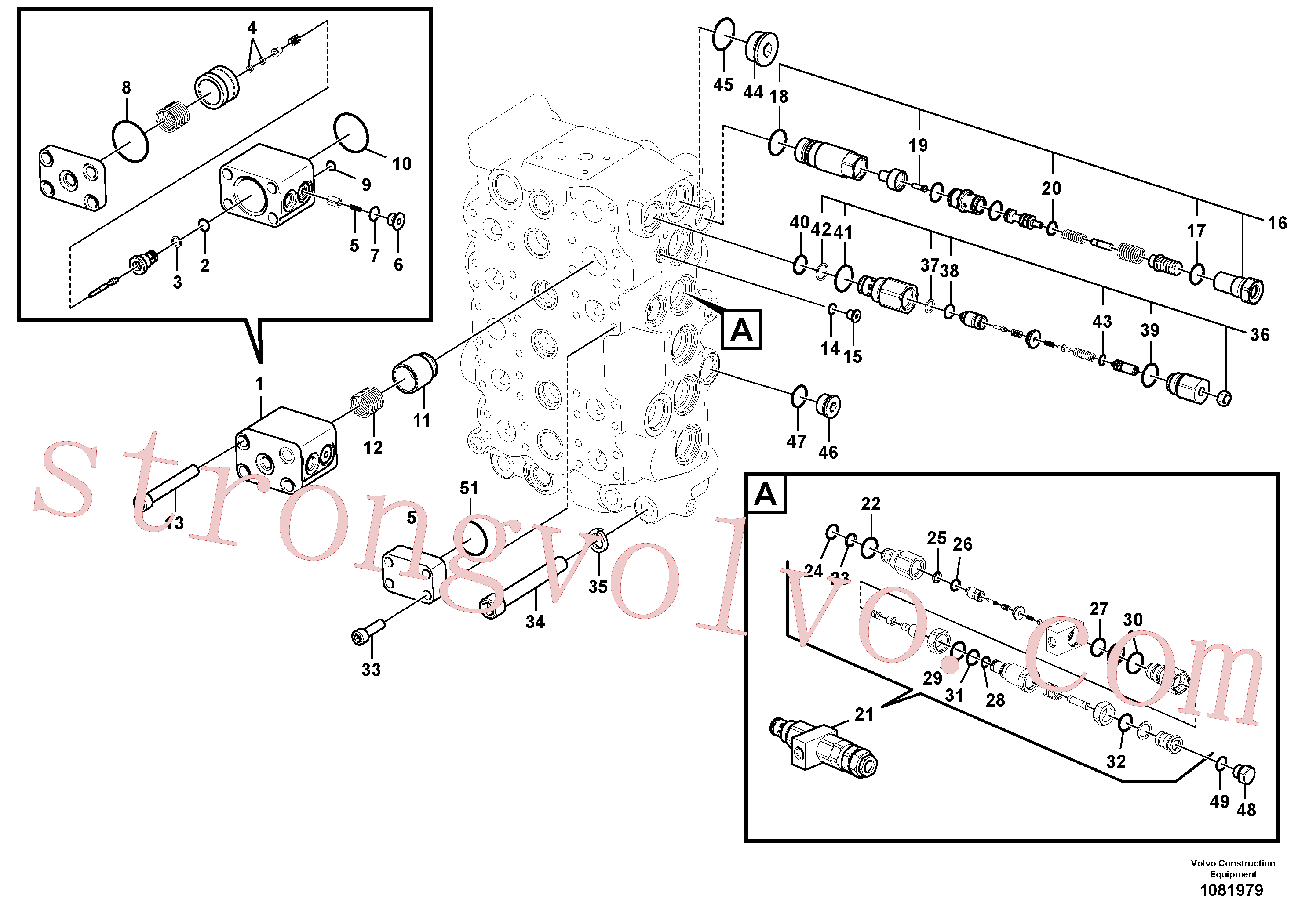 VOE14573750 Volvo Válvula mestra de comando(1081979 Montagem)
