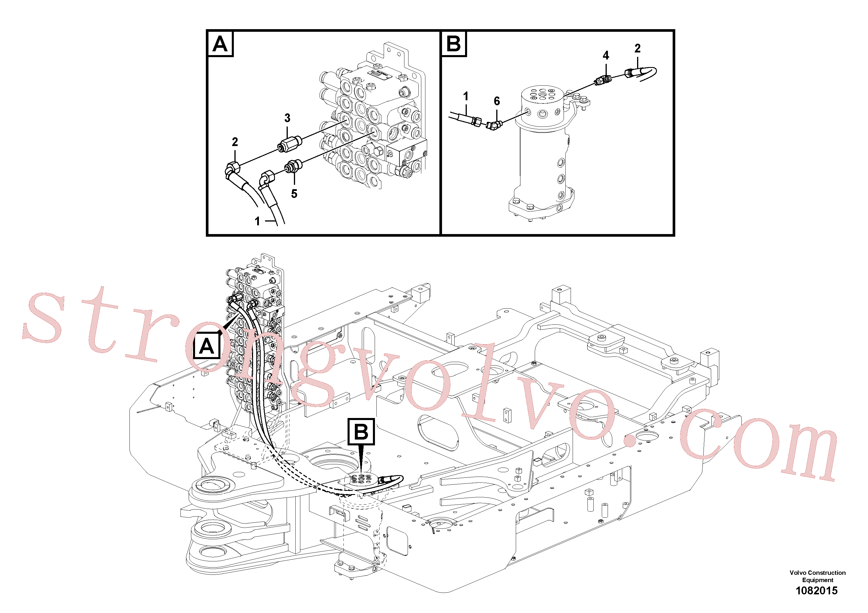 VOE936510 Volvo Sistema servomotor, lâmina de terraplanagem(1082015 Montagem)