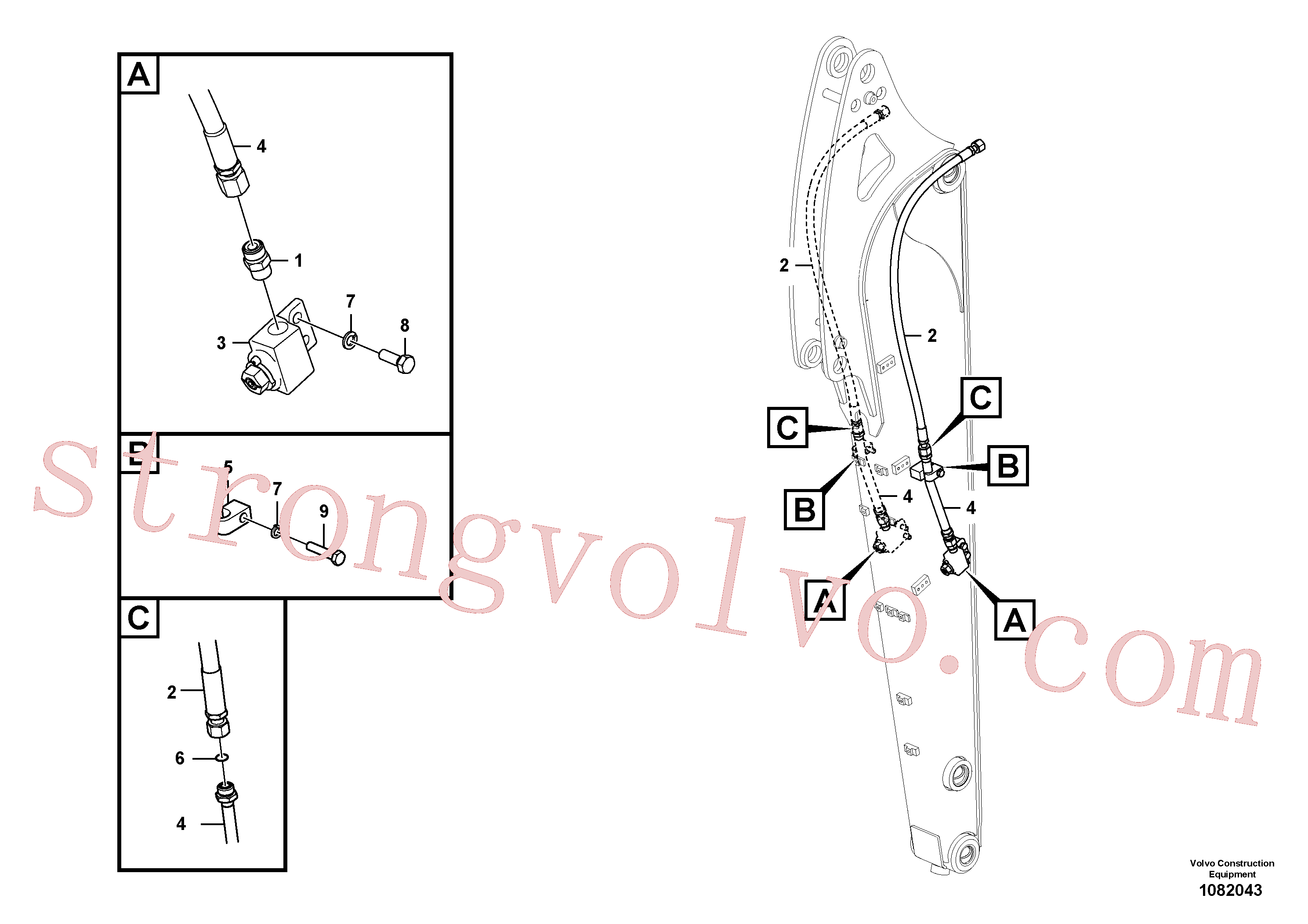 Volvo Acessórios para escavadeira VOE14680645 Tubo Acessórios