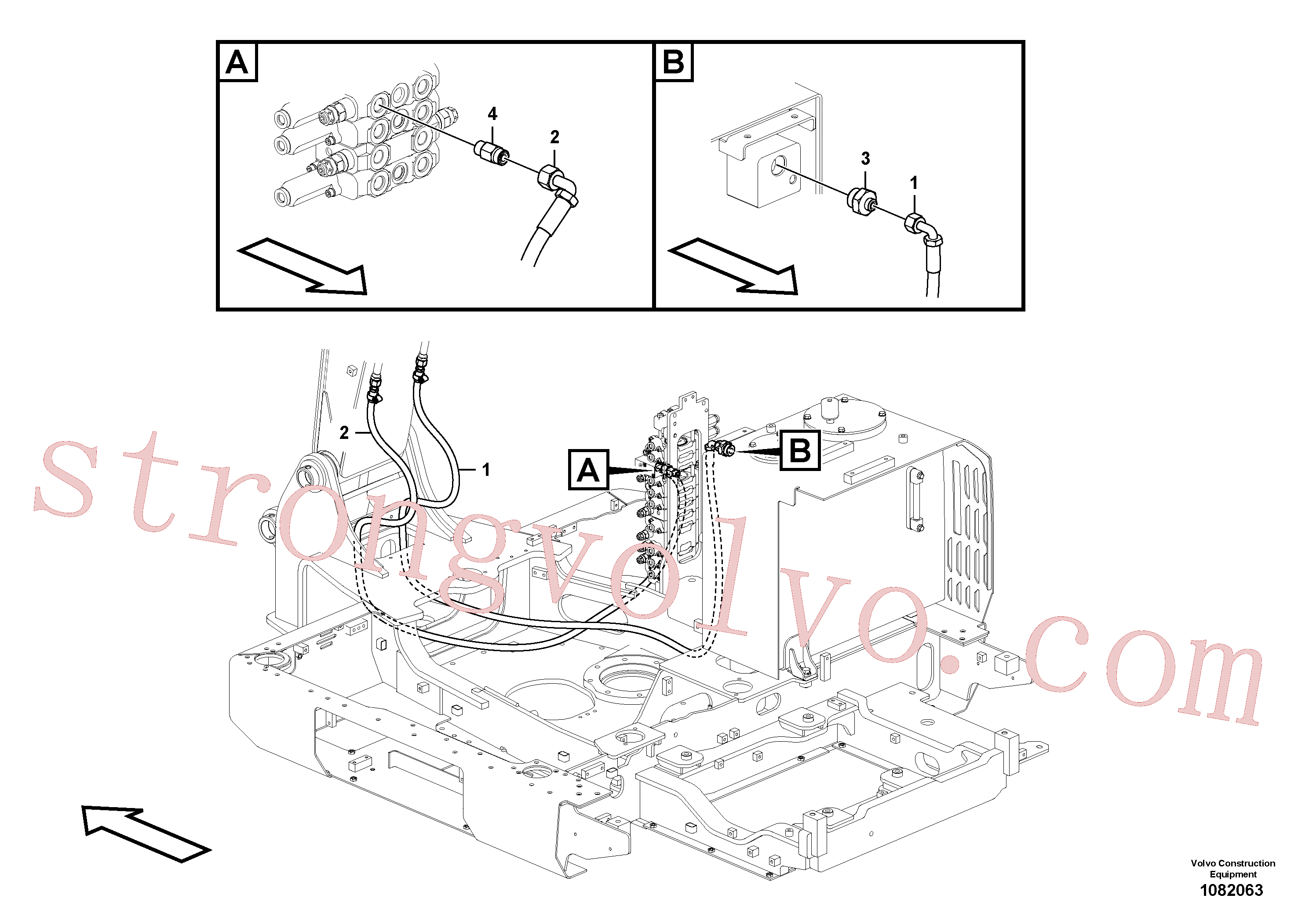 VOE937537 Volvo Hidráulica de serviço, martelo e cortador para topo(1082063 Montagem)