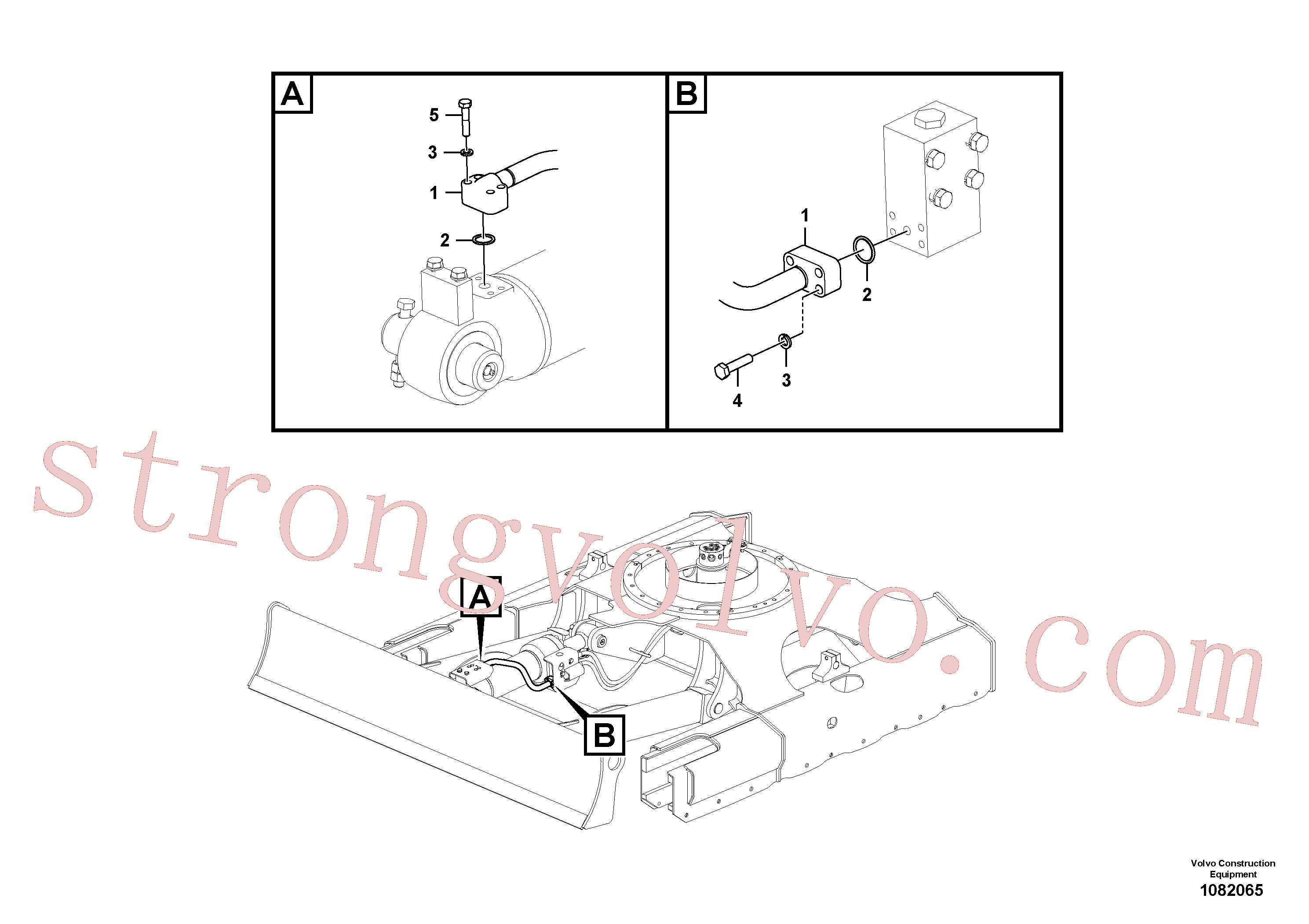 VOE14685520 Volvo Sistema hidráulico de trabalho, lâmina niveladora(1082065 Montagem)