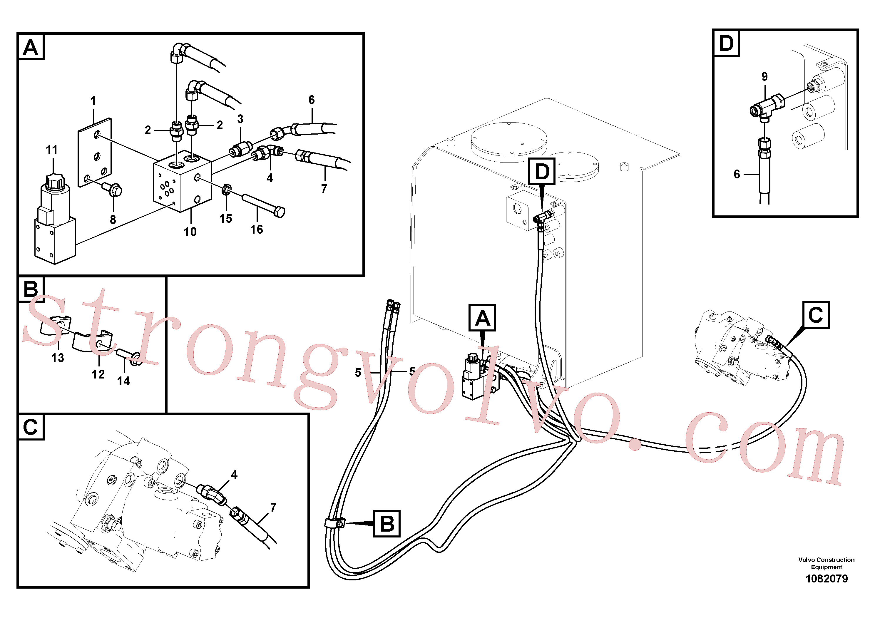 China Made VOE15175246 Pilot Volvo Acessórios para escavadeira