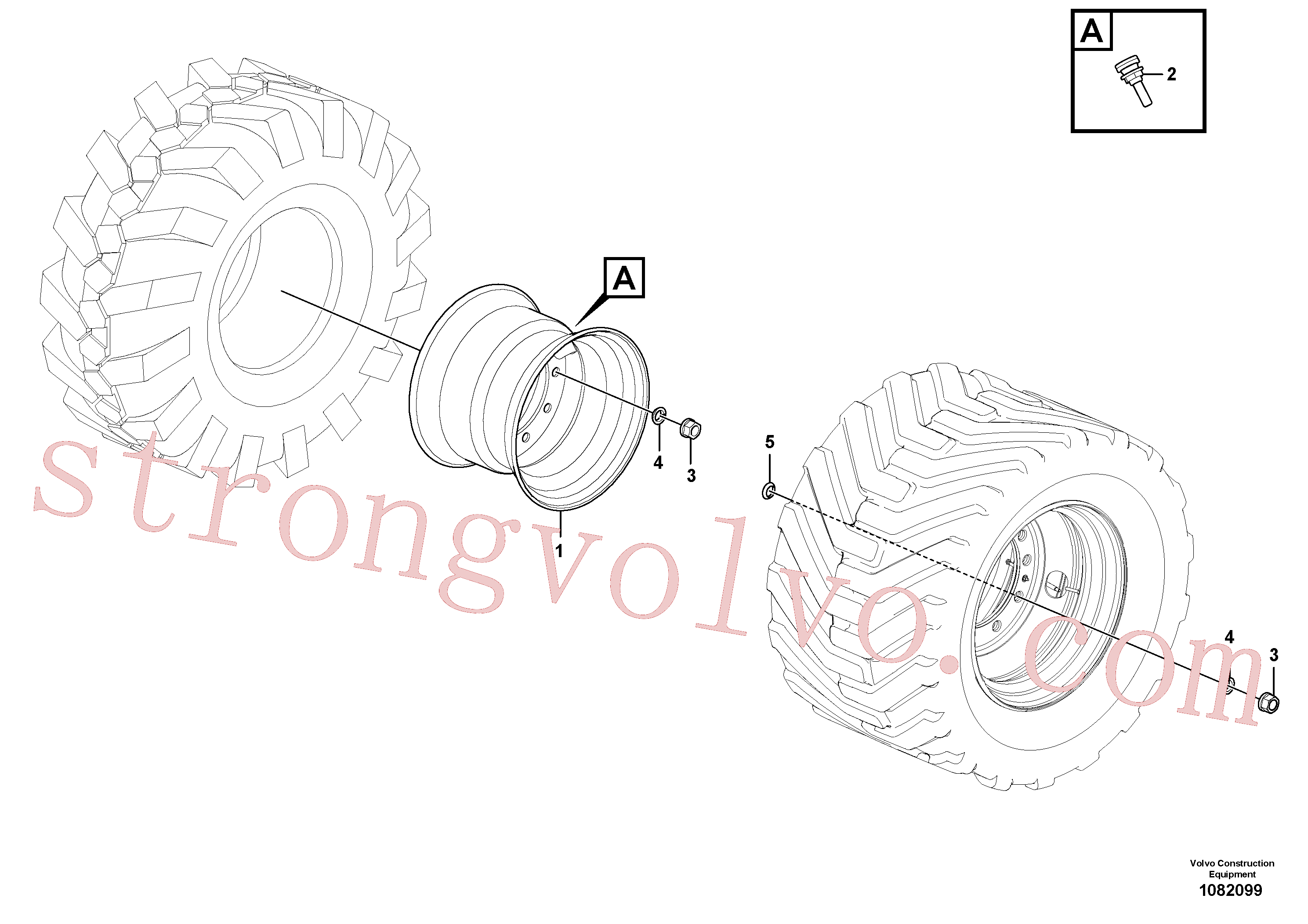 VOE14375481 Volvo Pneu e jante(1082099 Montagem)