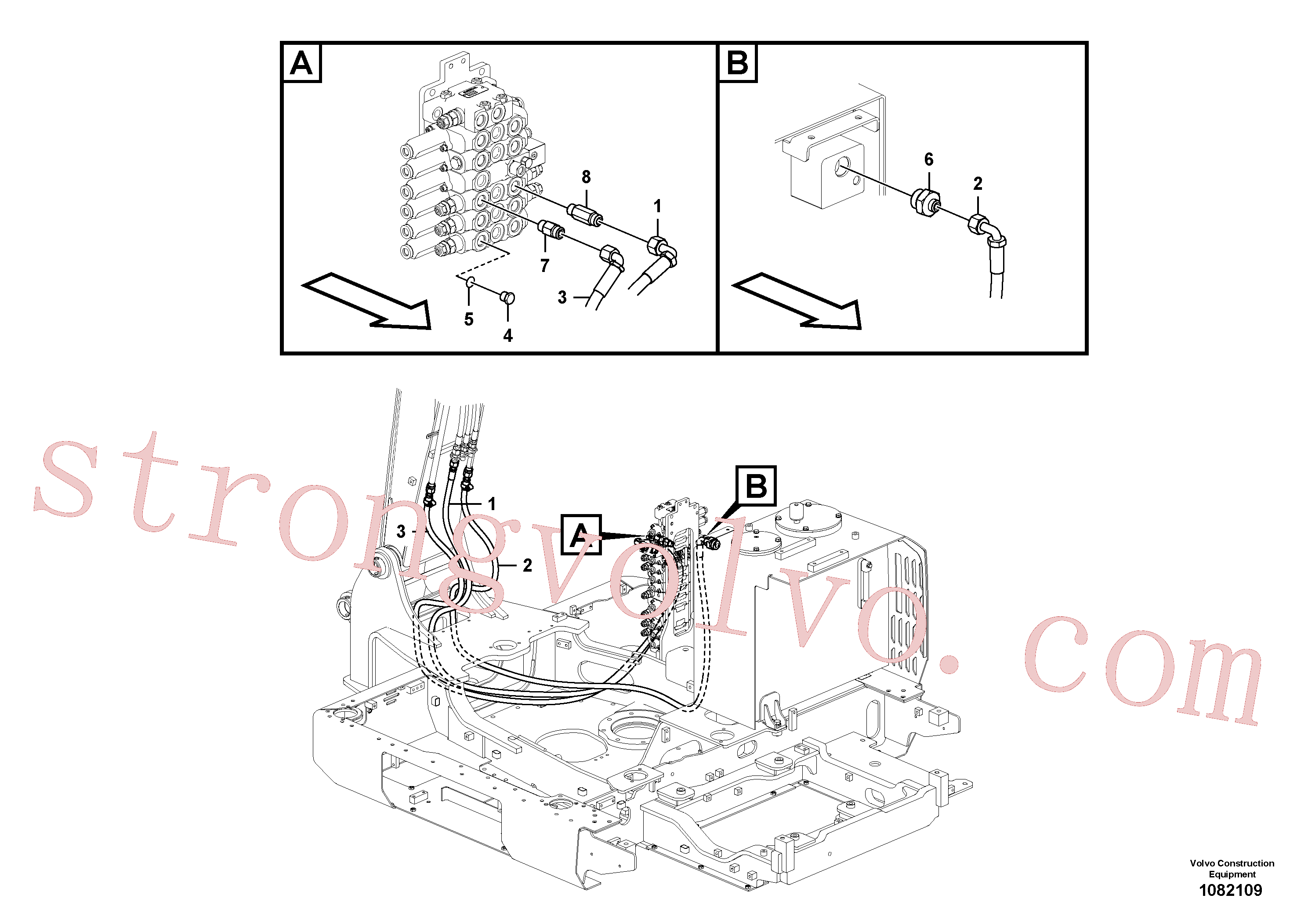China Made VOE937777 Niple Volvo Acessórios para escavadeira