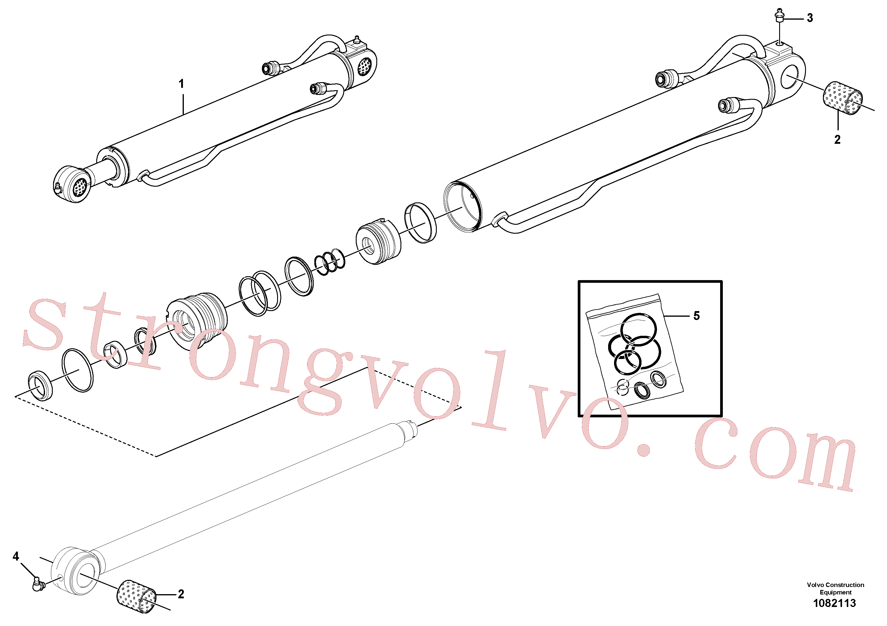 VOE17436420 Jogo retentores pistão Inscreva-se para Volvo Acessórios para escavadeira