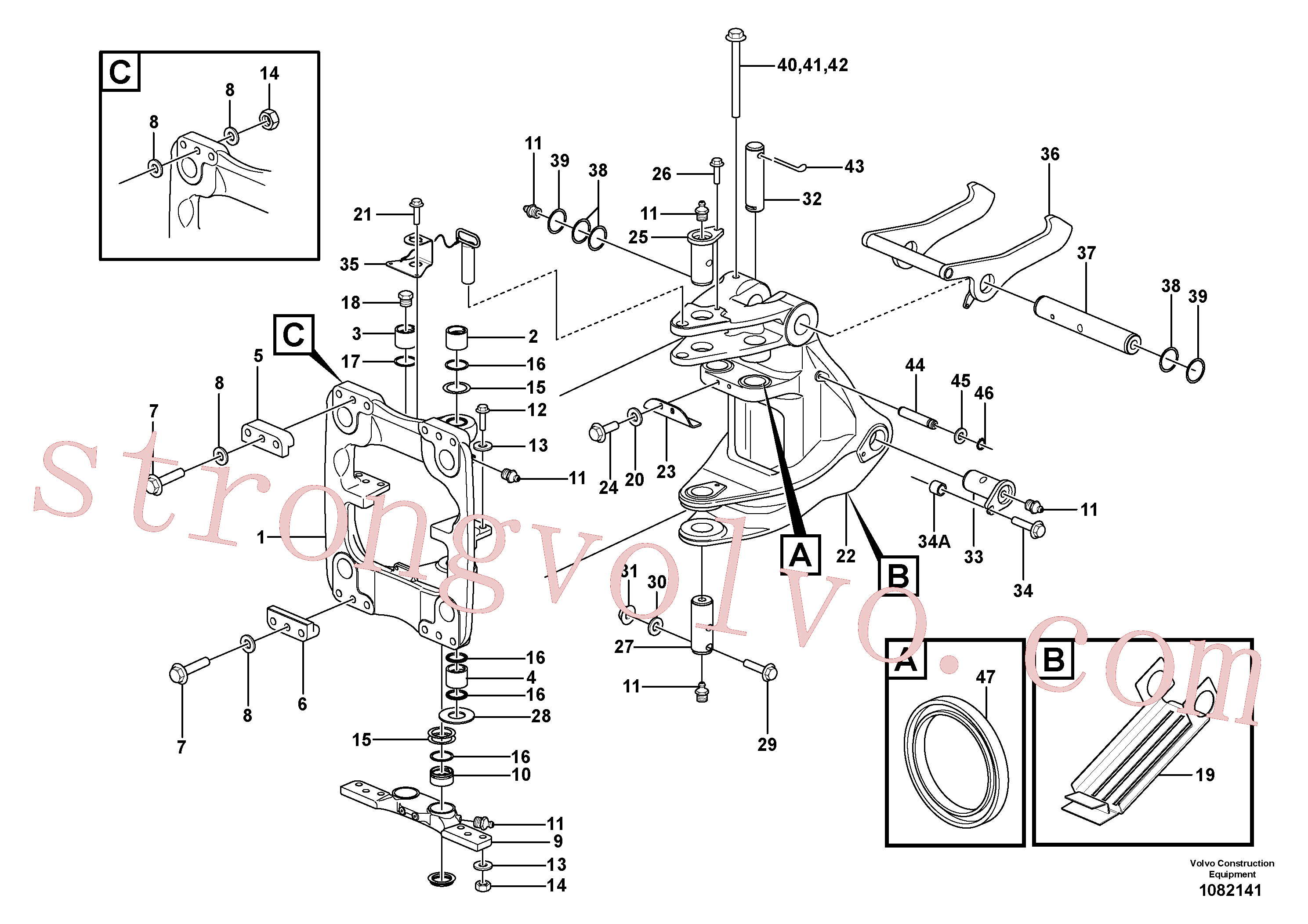 VOE11883628 Volvo Sistema de articulação(1082141 Montagem)