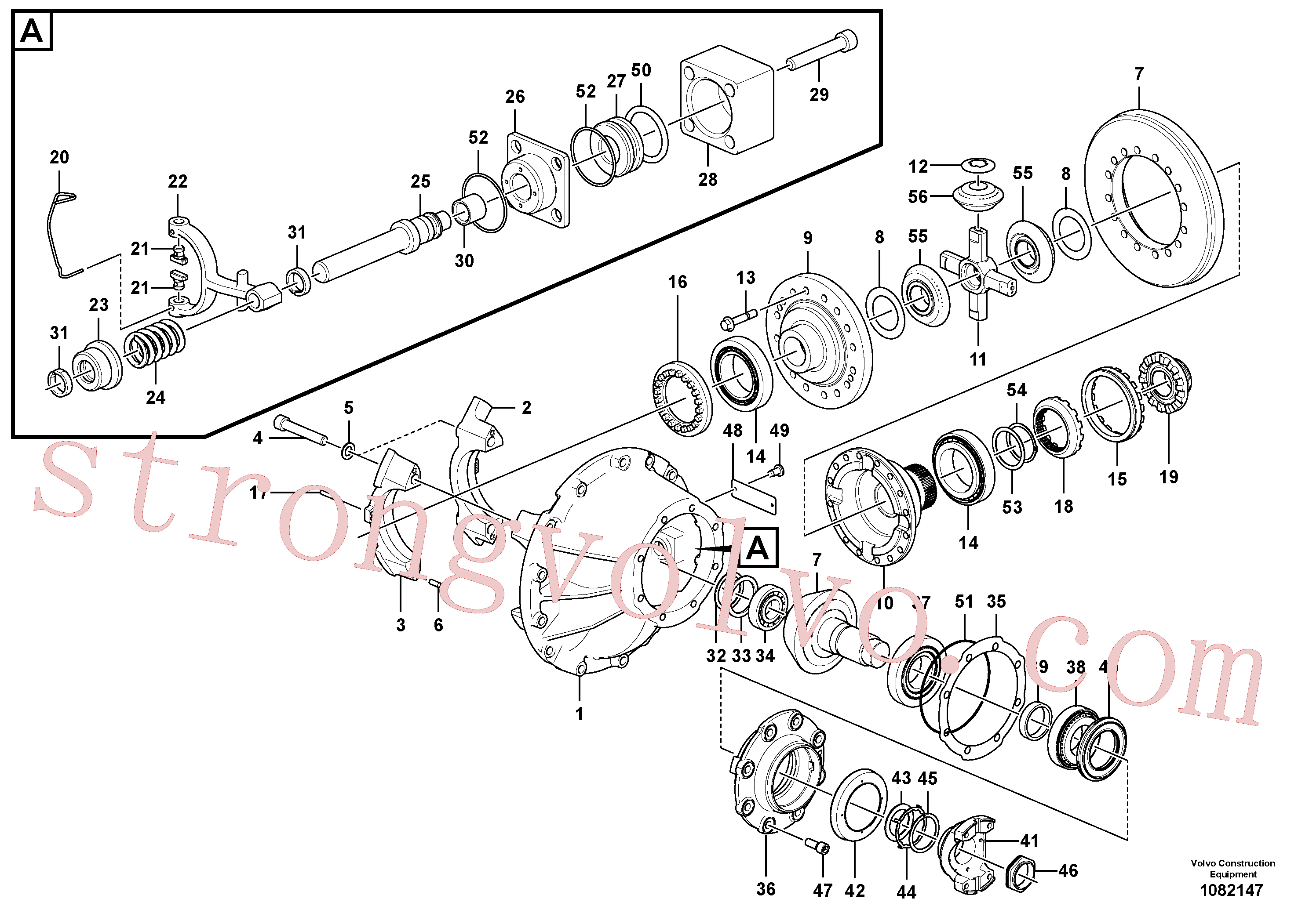 VOE951994 Volvo Transmissão final(1082147 Montagem)