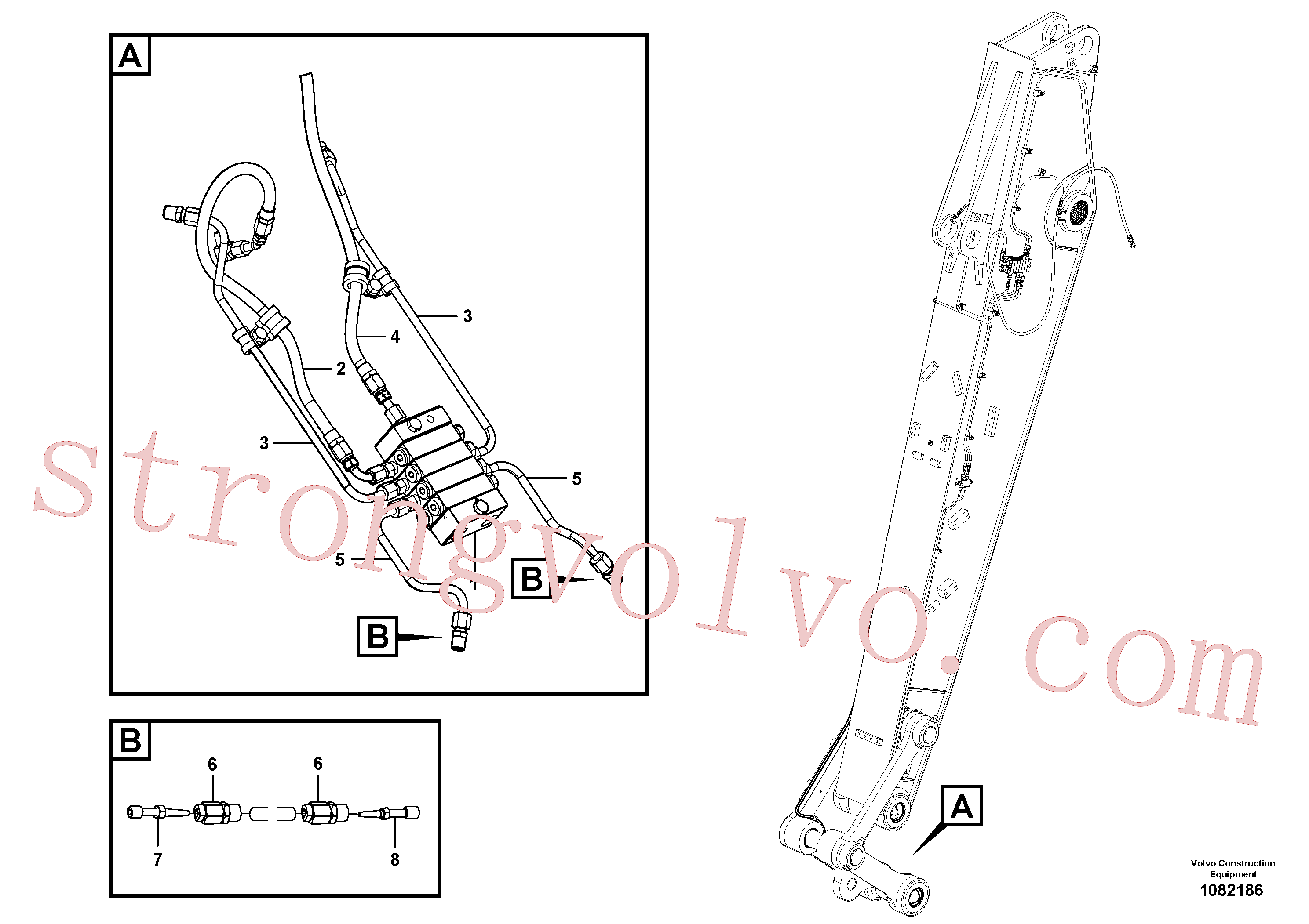 VOE14386916 Volvo Conjunto distribuidor, braço(1082186 Montagem)