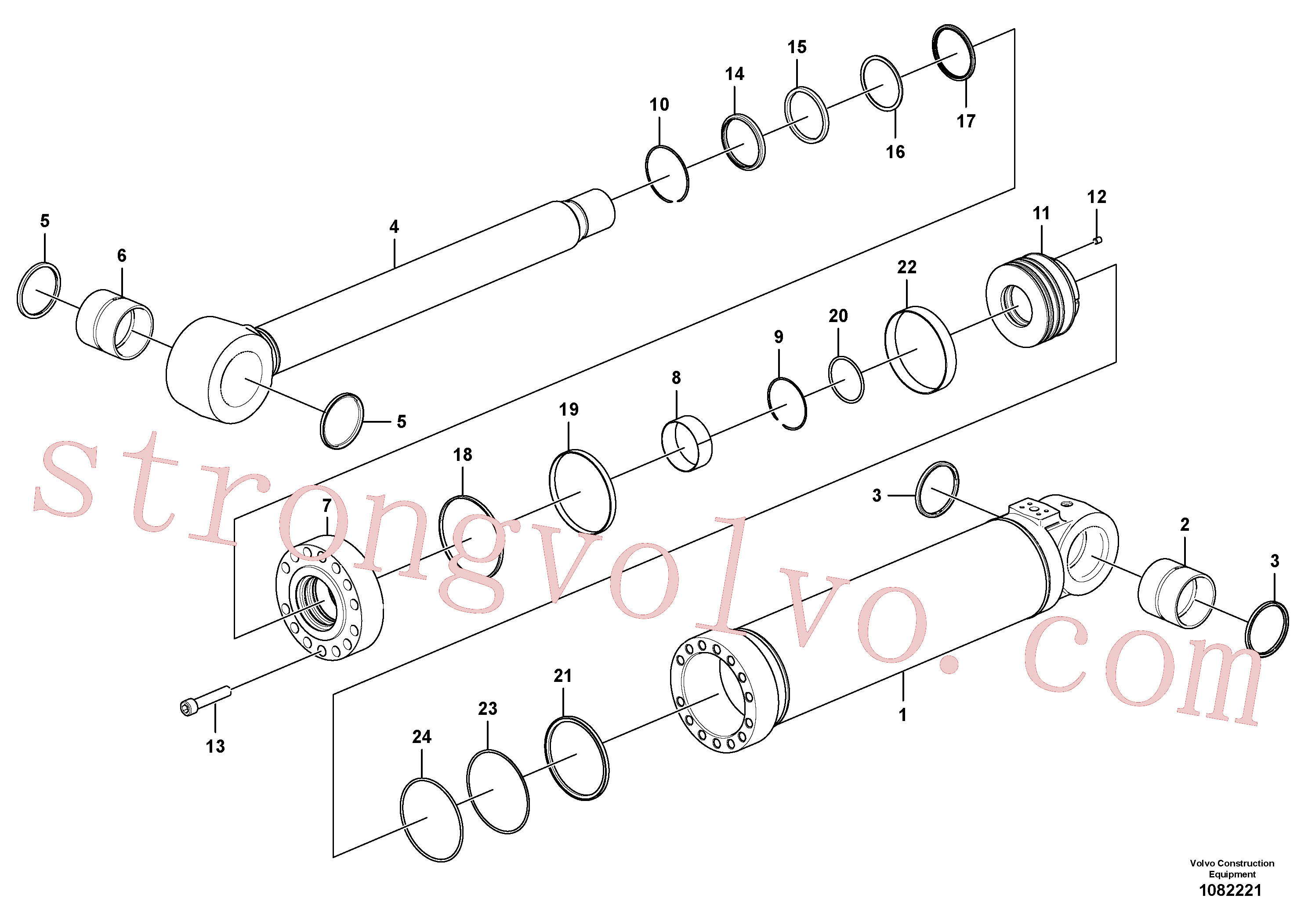 SA1146-08140 Volvo Cilindro da lança, 2º ajustável(1082221 Montagem)