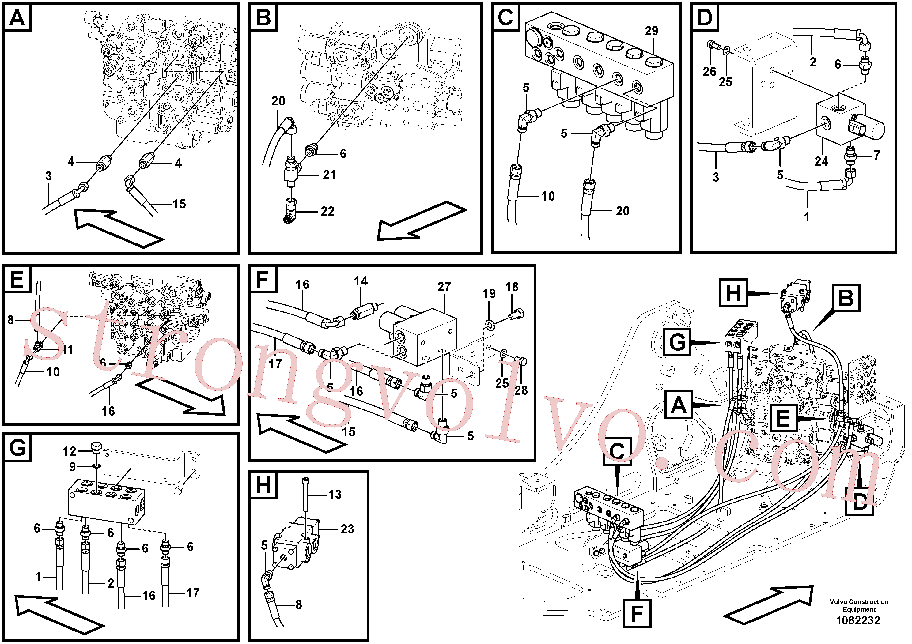 VOE14539702 Volvo Sistema servomotor, martelo e corte(1082232 Montagem)