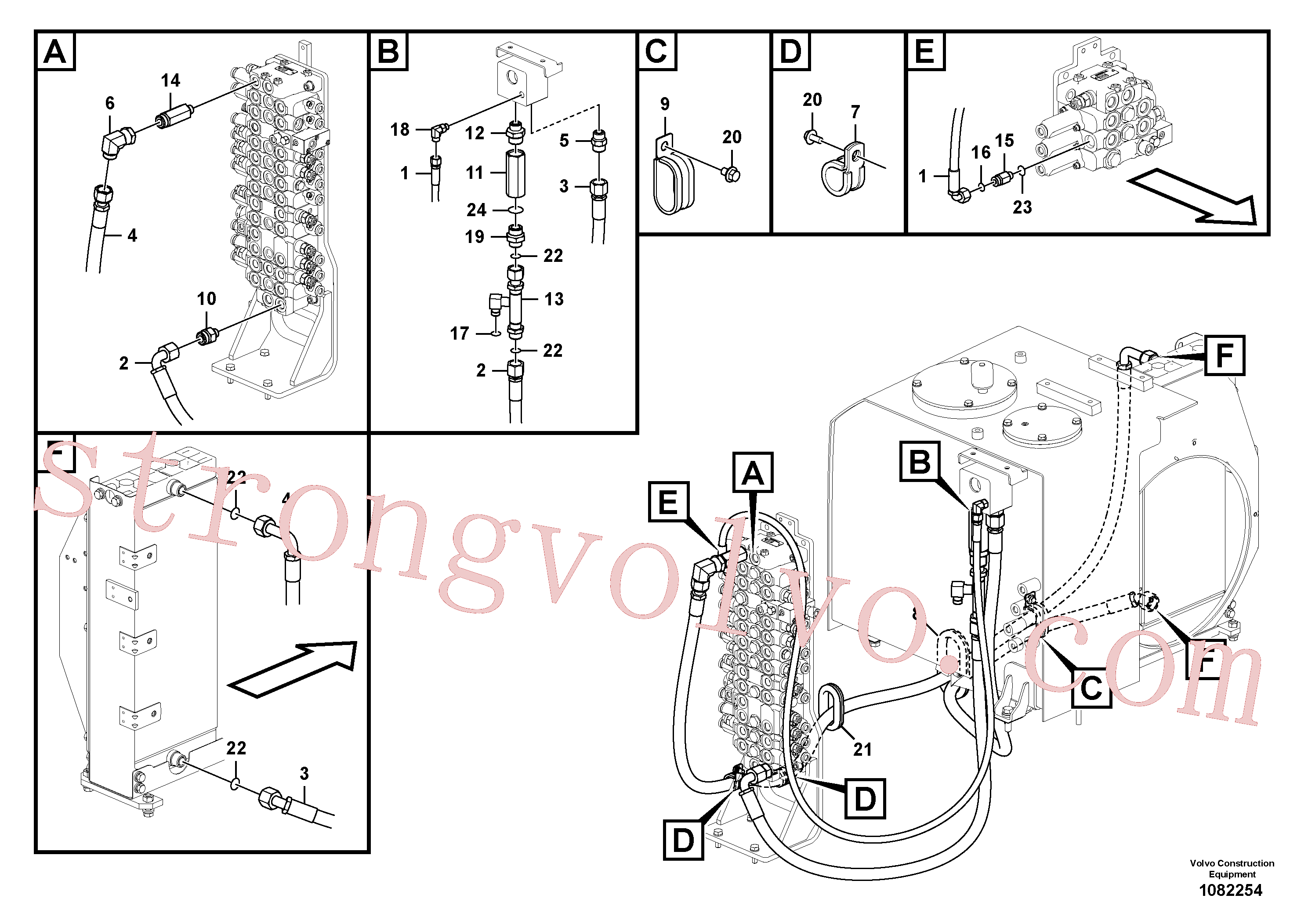 VOE14597798 Volvo Sistema hidráulico, tanque hidráulico para o refrigerador de óleo hidráulico(1082254 Montagem)
