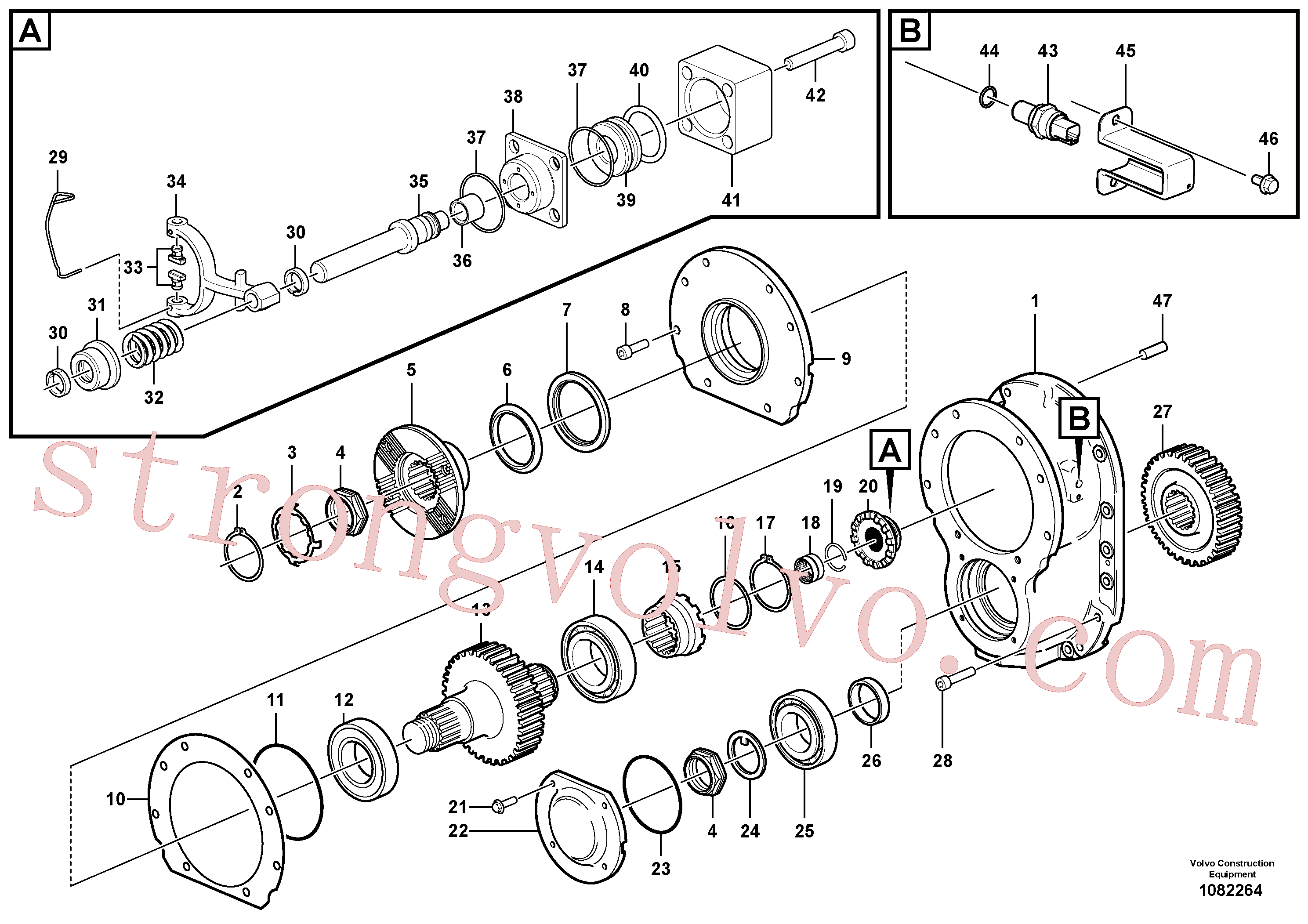 VOE967637 Volvo Transmissão final(1082264 Montagem)