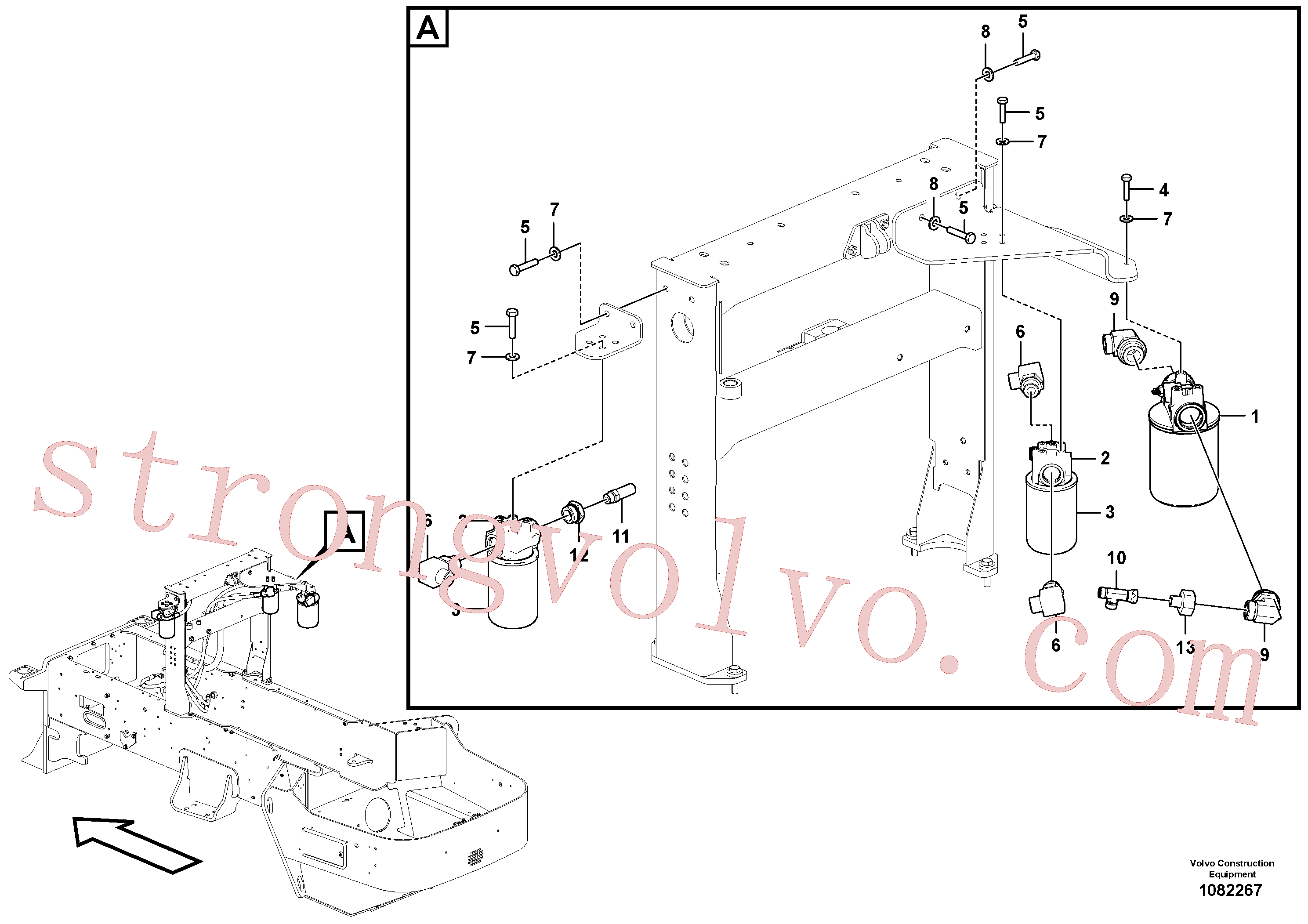 VOE935015 Volvo Instalação de filtro hidráulico(1082267 Montagem)