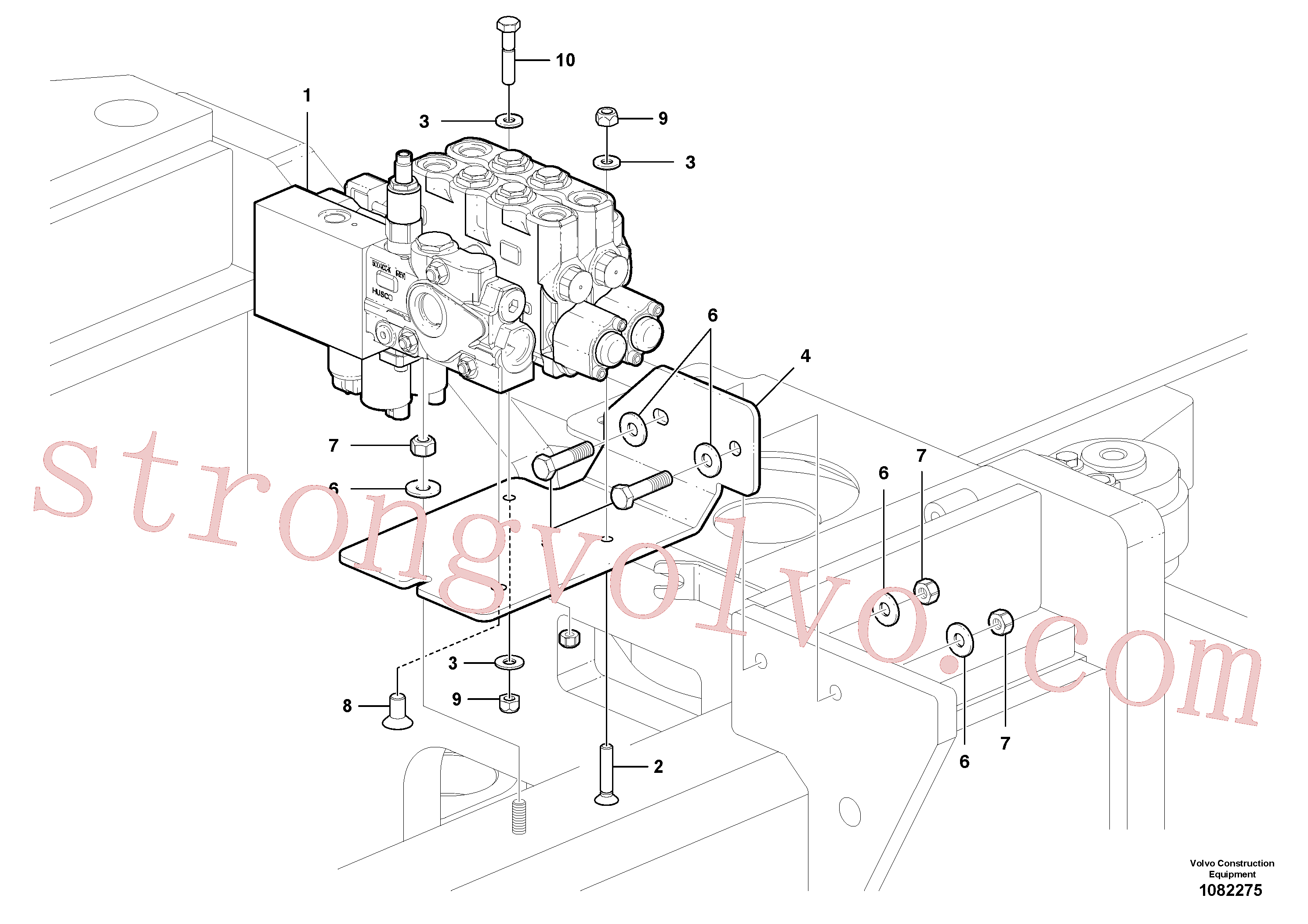 VOE95958963 Volvo Válvula do colector auxiliar dianteira - 2 bancos(1082275 Montagem)