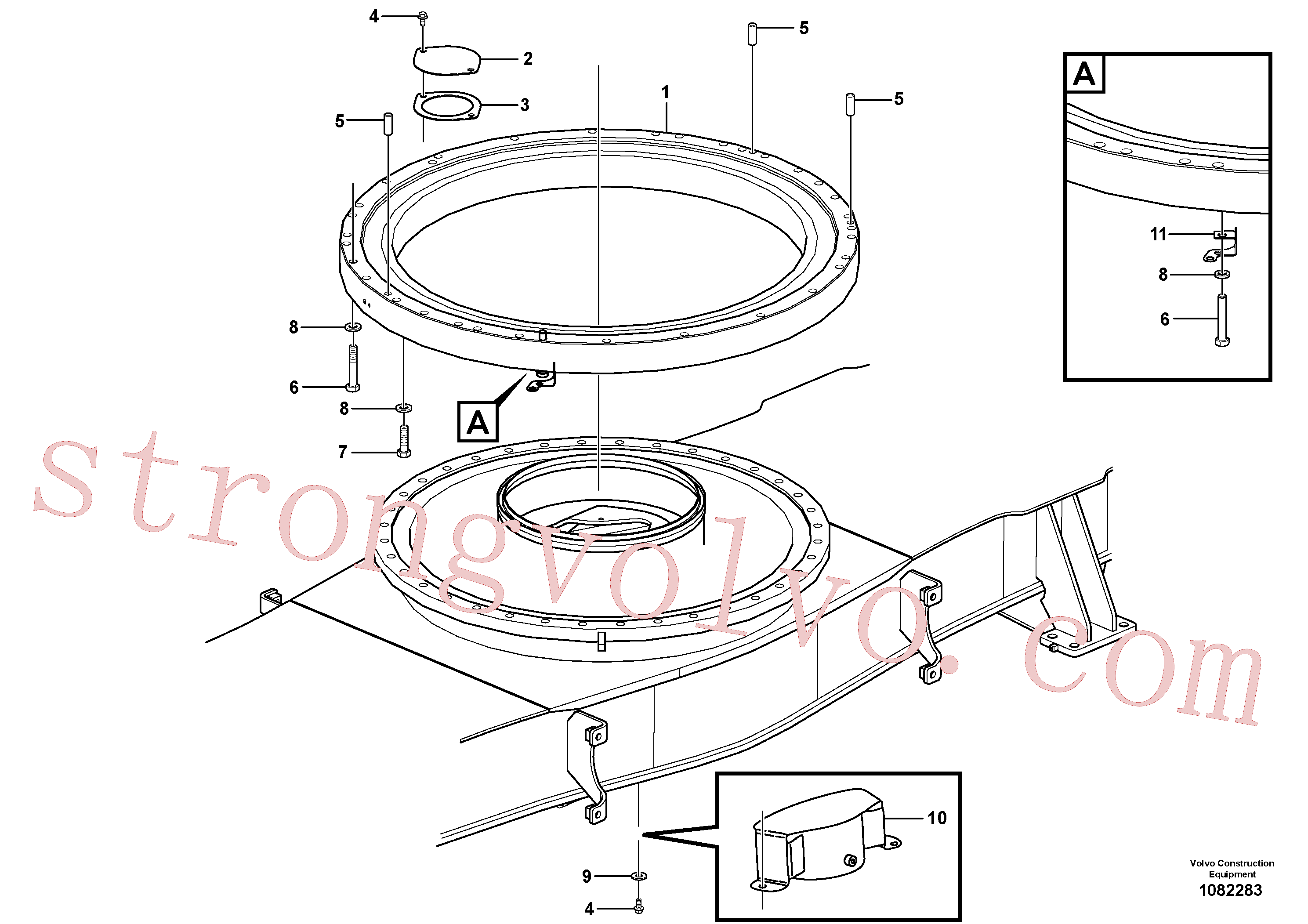 VOE14647524 Volvo Acoplamento do anel rotativo(1082283 Montagem)