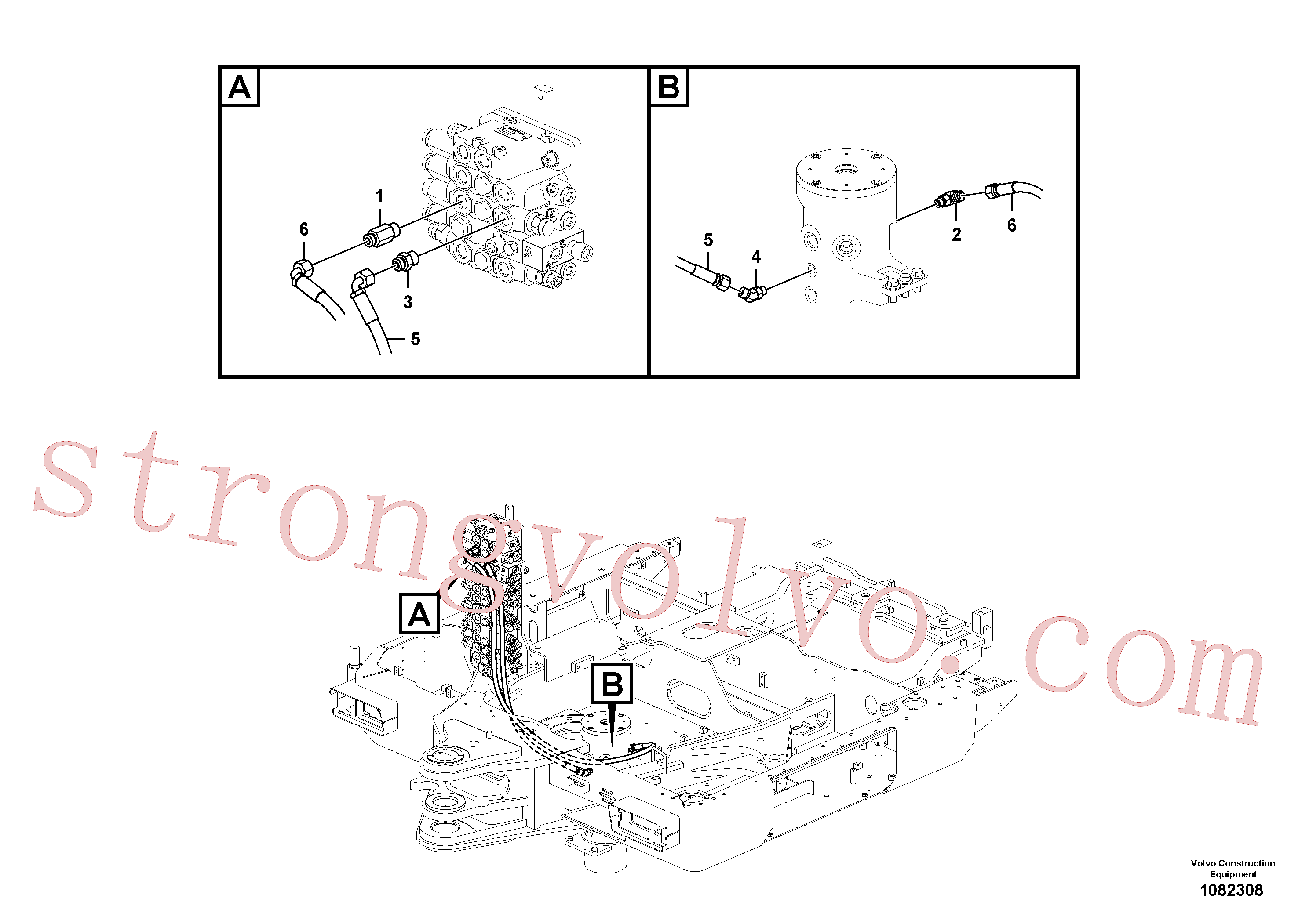China Made VOE15019610 Niple Volvo Acessórios para escavadeira