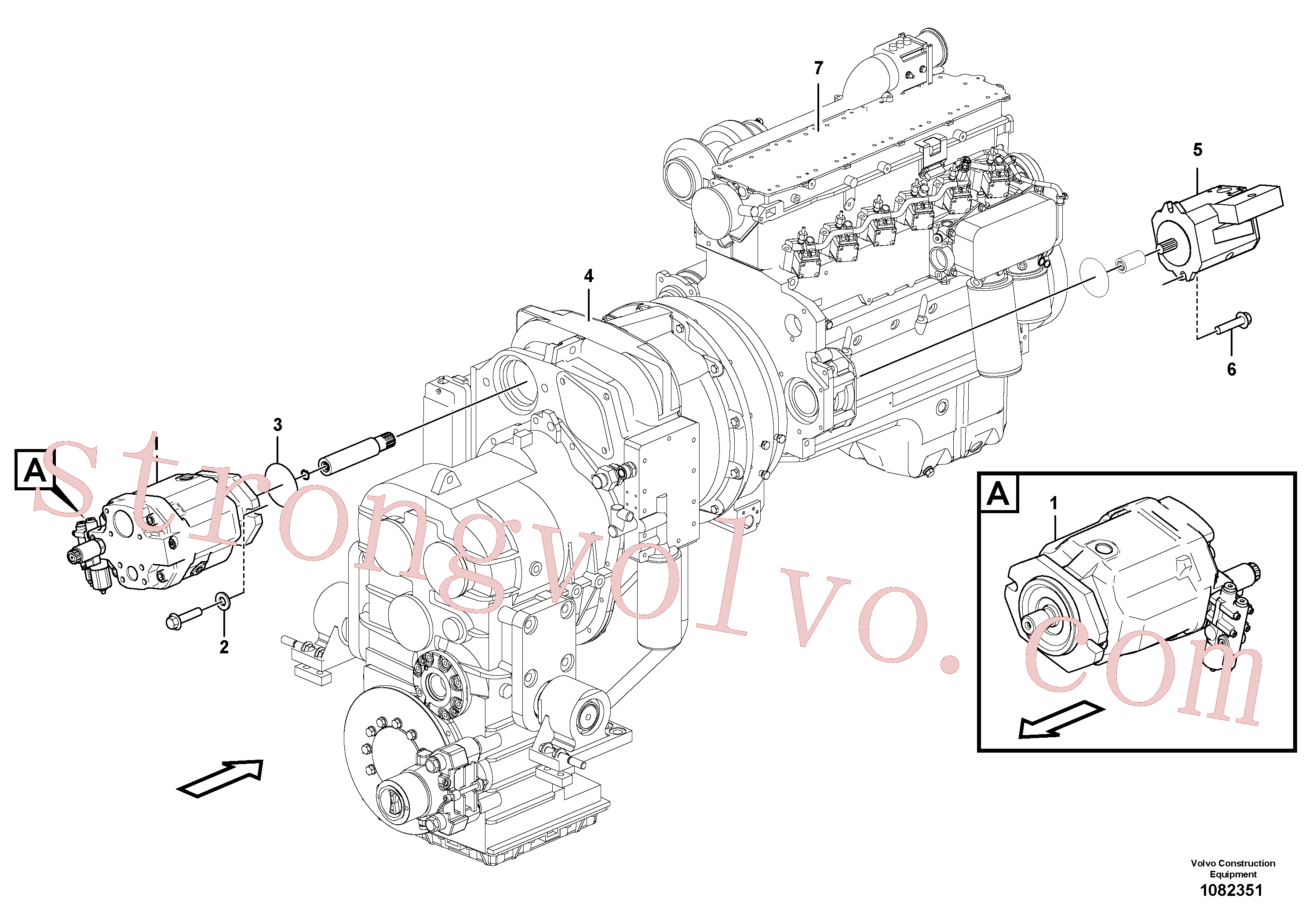 VOE15110974 Volvo Bomba hidráulica com acessórios(1082351 Montagem)