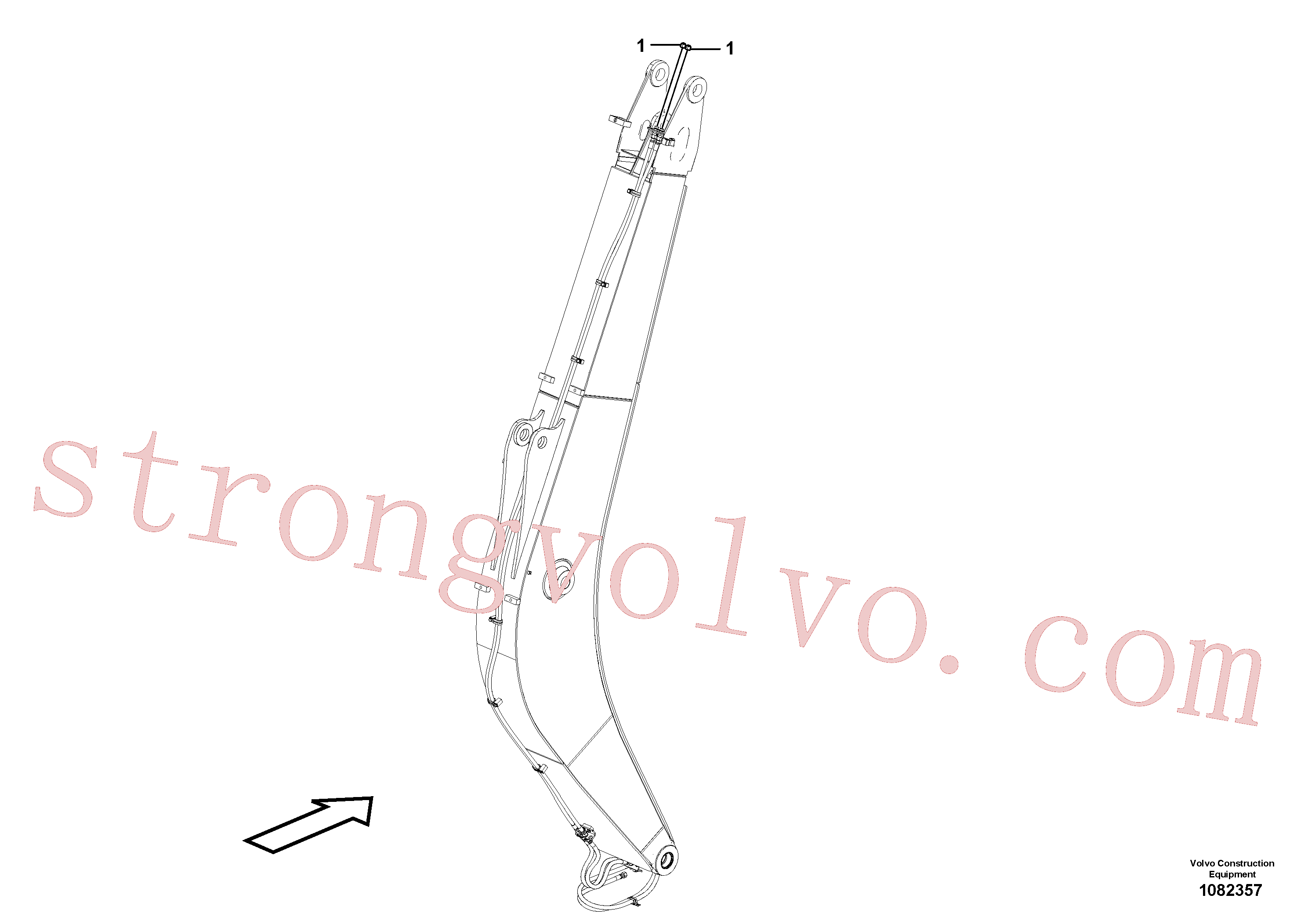 VOE935574 Volvo Hidráulica de serviço, inclinação e rotor na lança(1082357 Montagem)