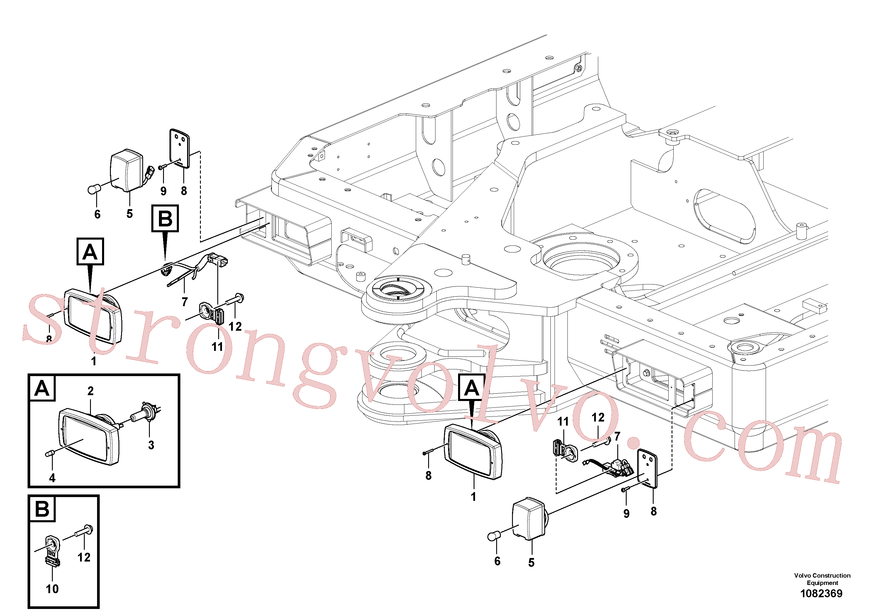 VOE14617937 Volvo Iluminação, dianteira(1082369 Montagem)