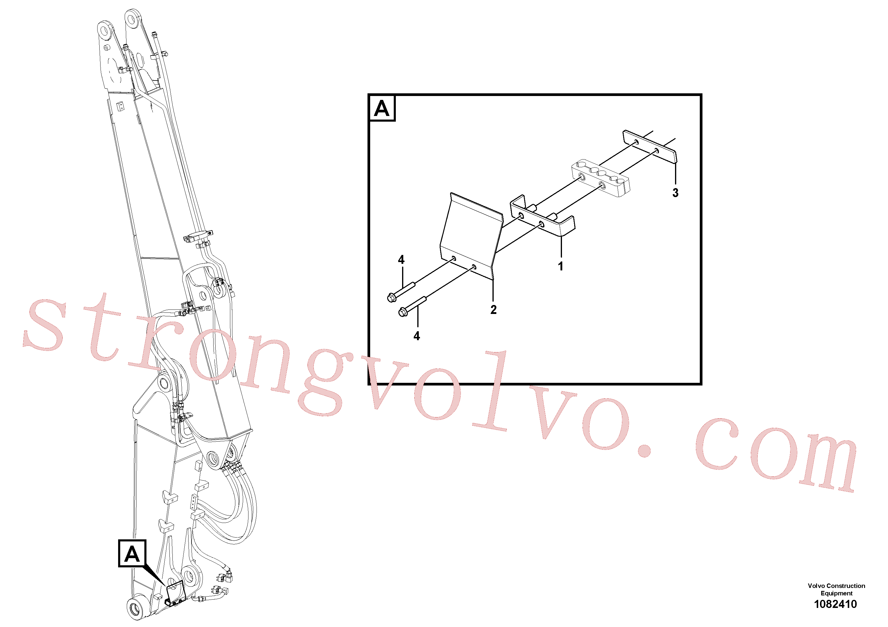 VOE14565617 Volvo Hidráulica de serviço, inclinação e rotor na lança ajustável(1082410 Montagem)