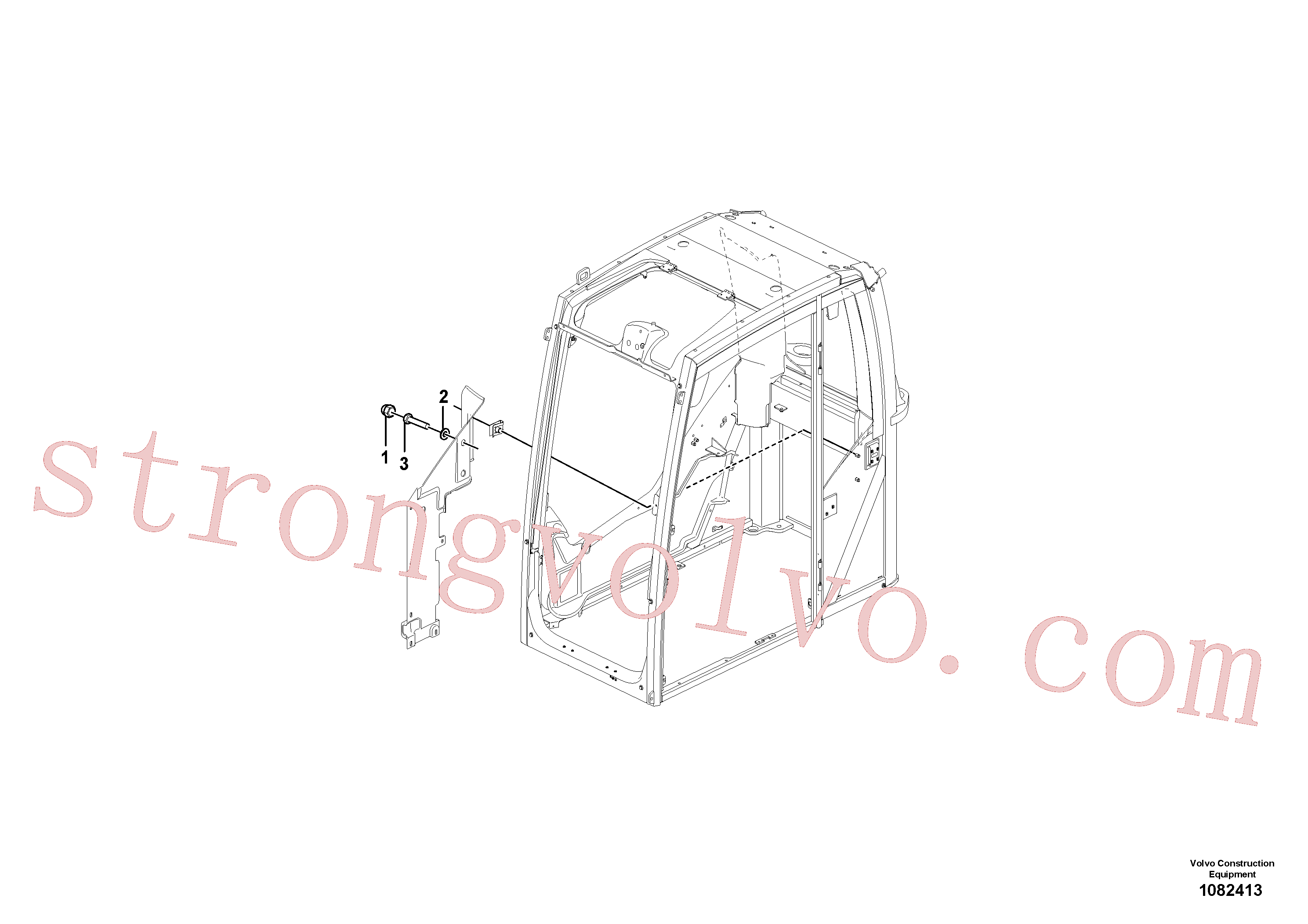 VOE11204984 Volvo Extintor de incêndio(1082413 Montagem)
