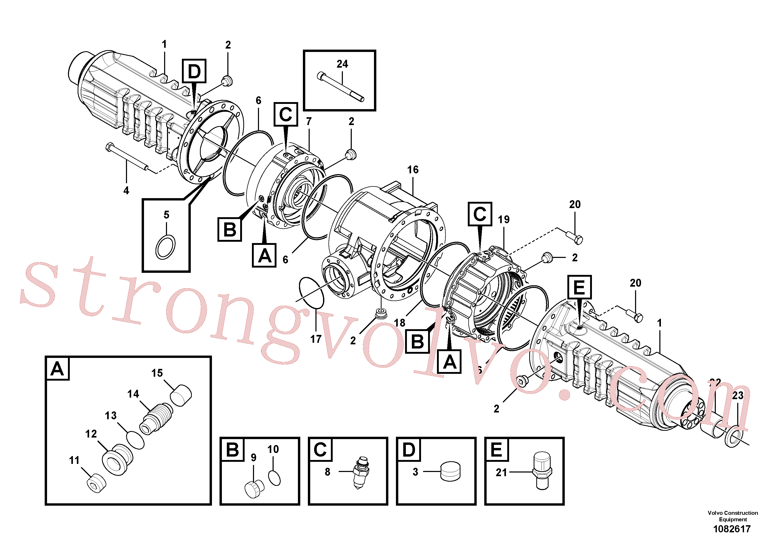 Atacado VOE11709359 Anel-o Volvo escavadeira