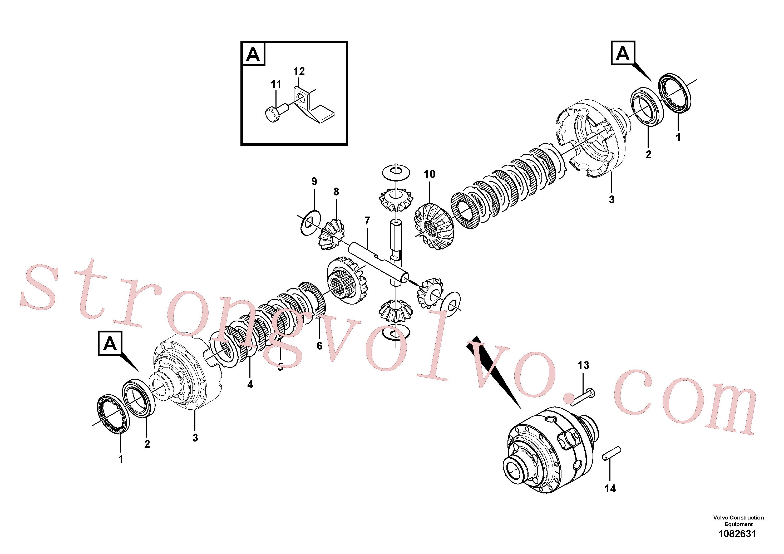 VOE11709316 Volvo Diferencial traseiro(1082631 Montagem)