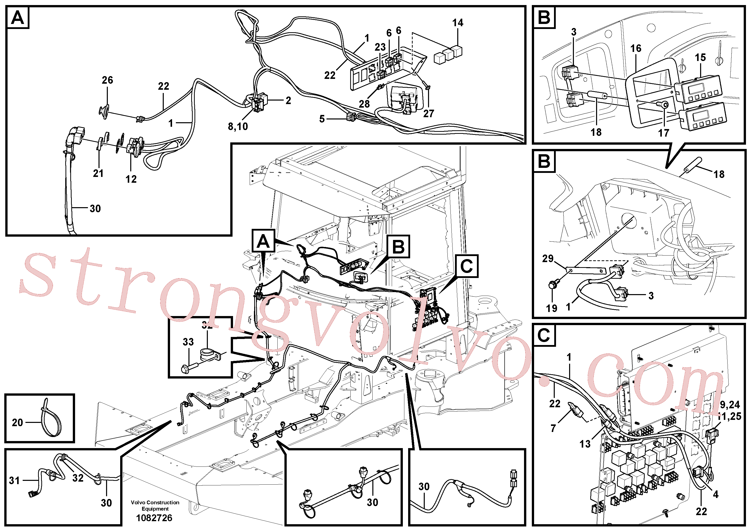 Volvo Montagem VOE993652 Adaptador Acessórios