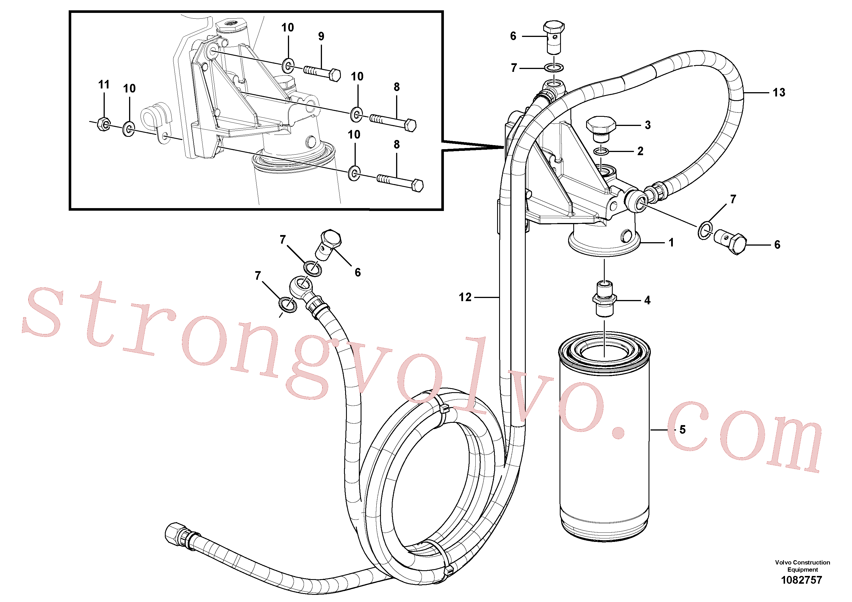 RM80766462 Volvo Filtro de combustível(1082757 Montagem)