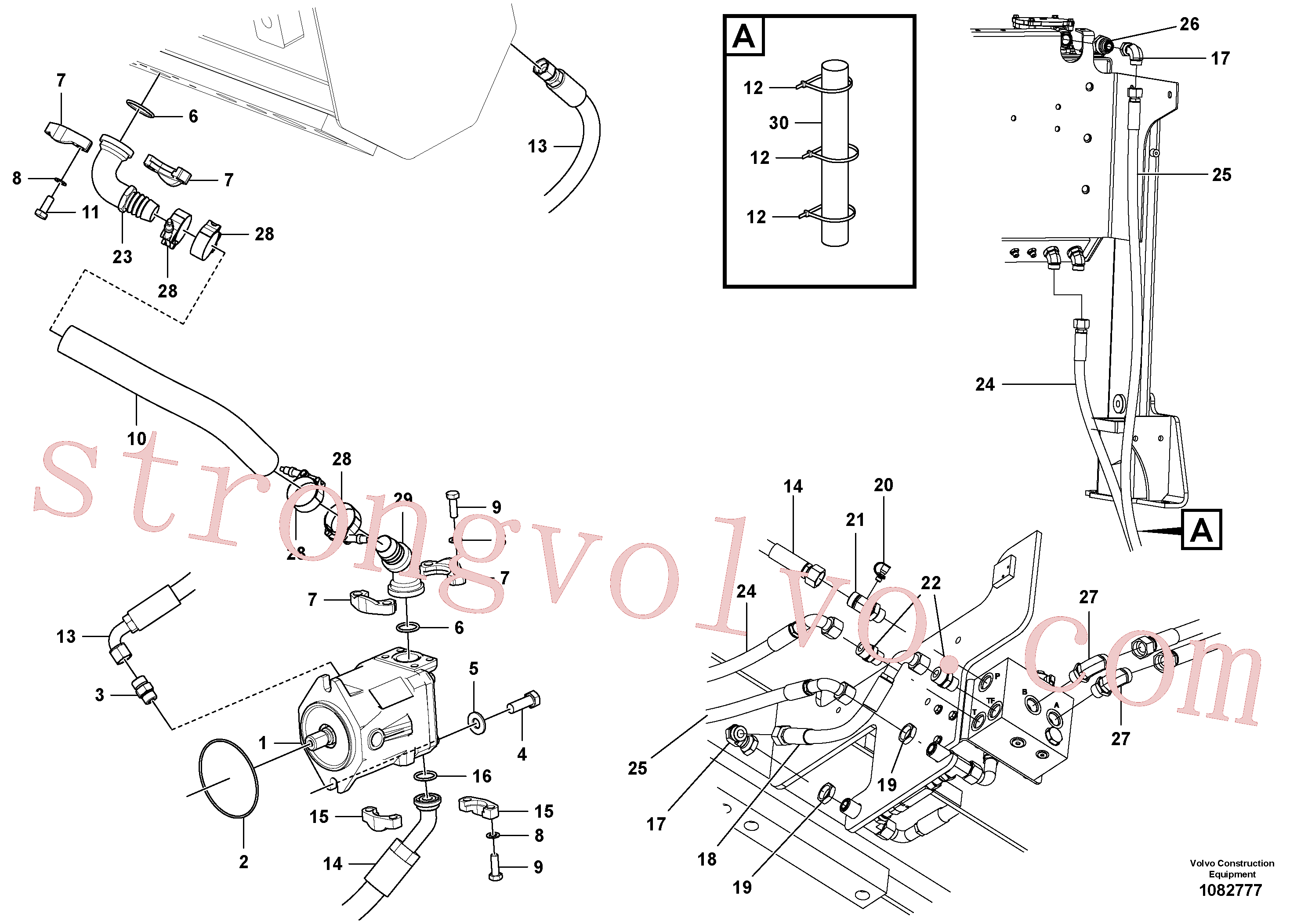 Volvo VOE936616 Meia flange Volvo Acessórios para escavadeira