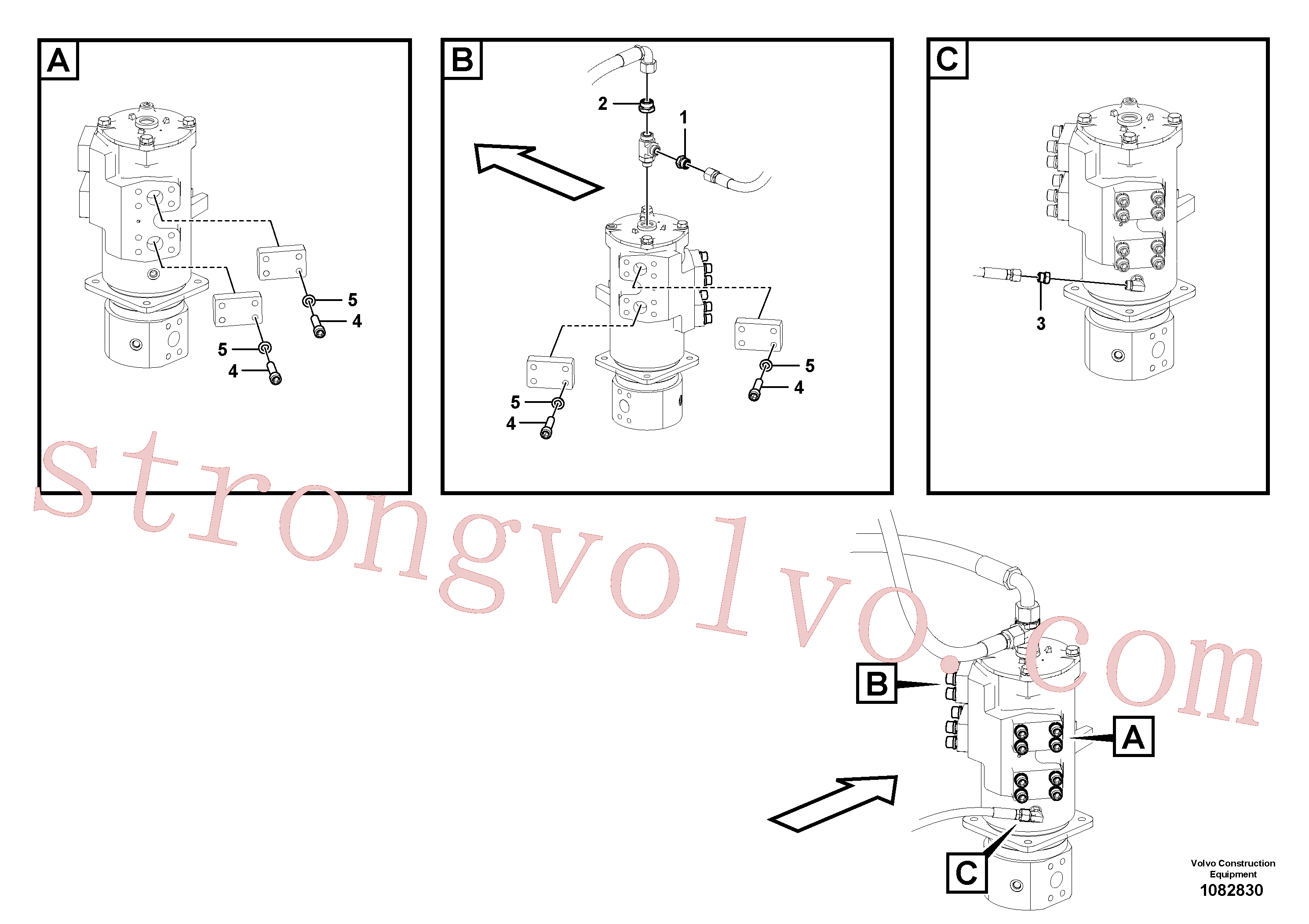 SA9213-14000 Volvo Linha da rótula, válvula de comando à rótula(1082830 Montagem)