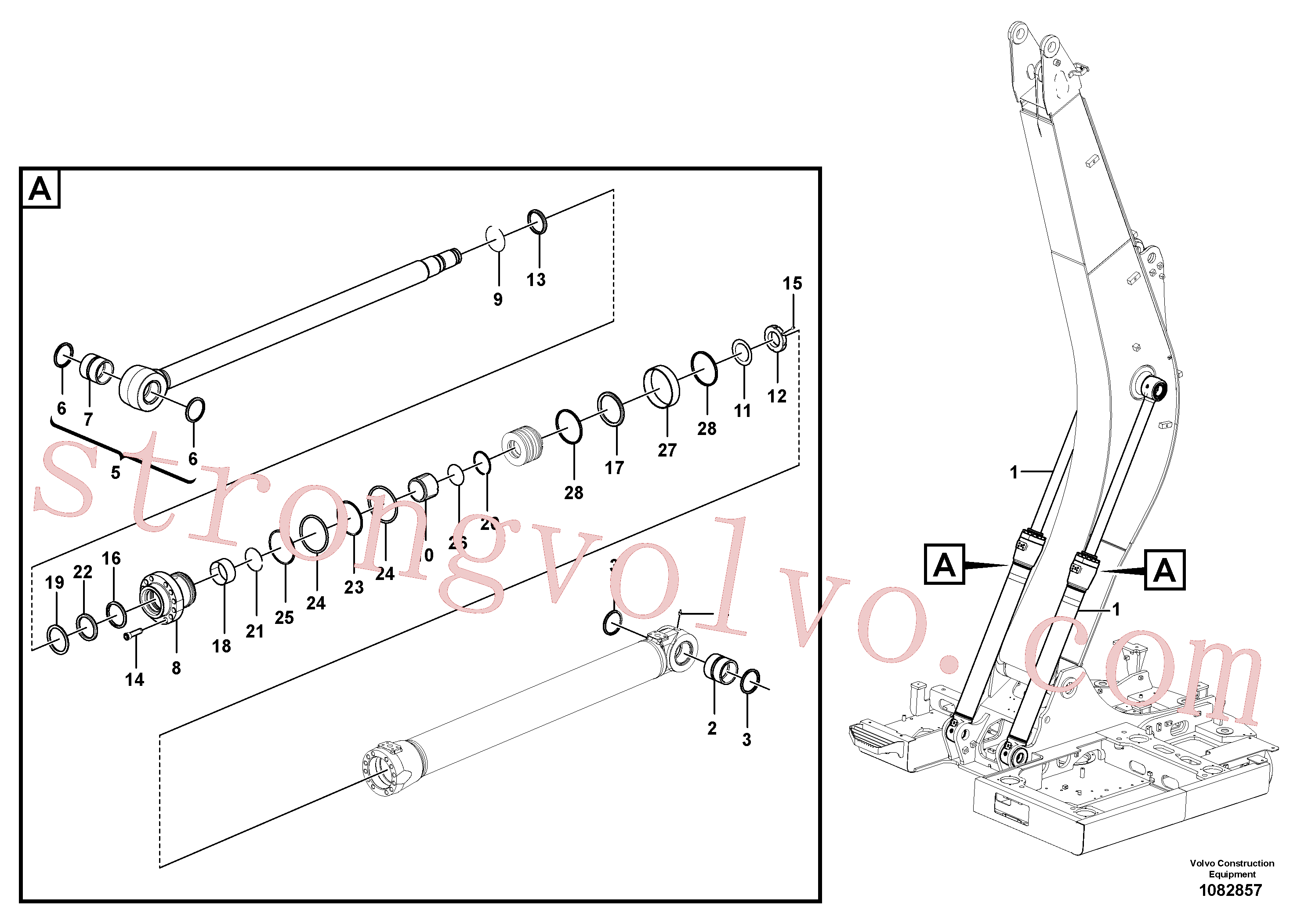 Atacado SA14675830 Seal Volvo escavadeira