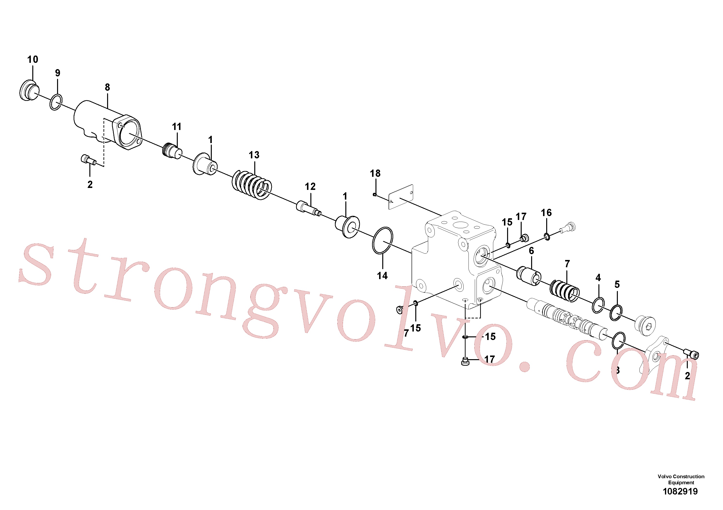 China Made VOE14638500 Parafuso Volvo Acessórios para escavadeira